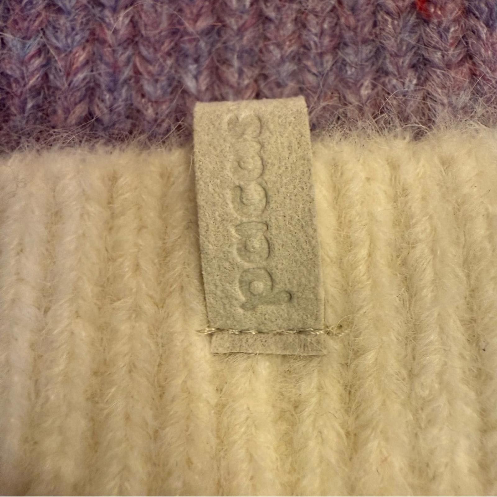 Pacsun pacas Baby Alpaca Blend Lilac and Ivory Hat/Beanie Size ONE SIZE - 4 Thumbnail