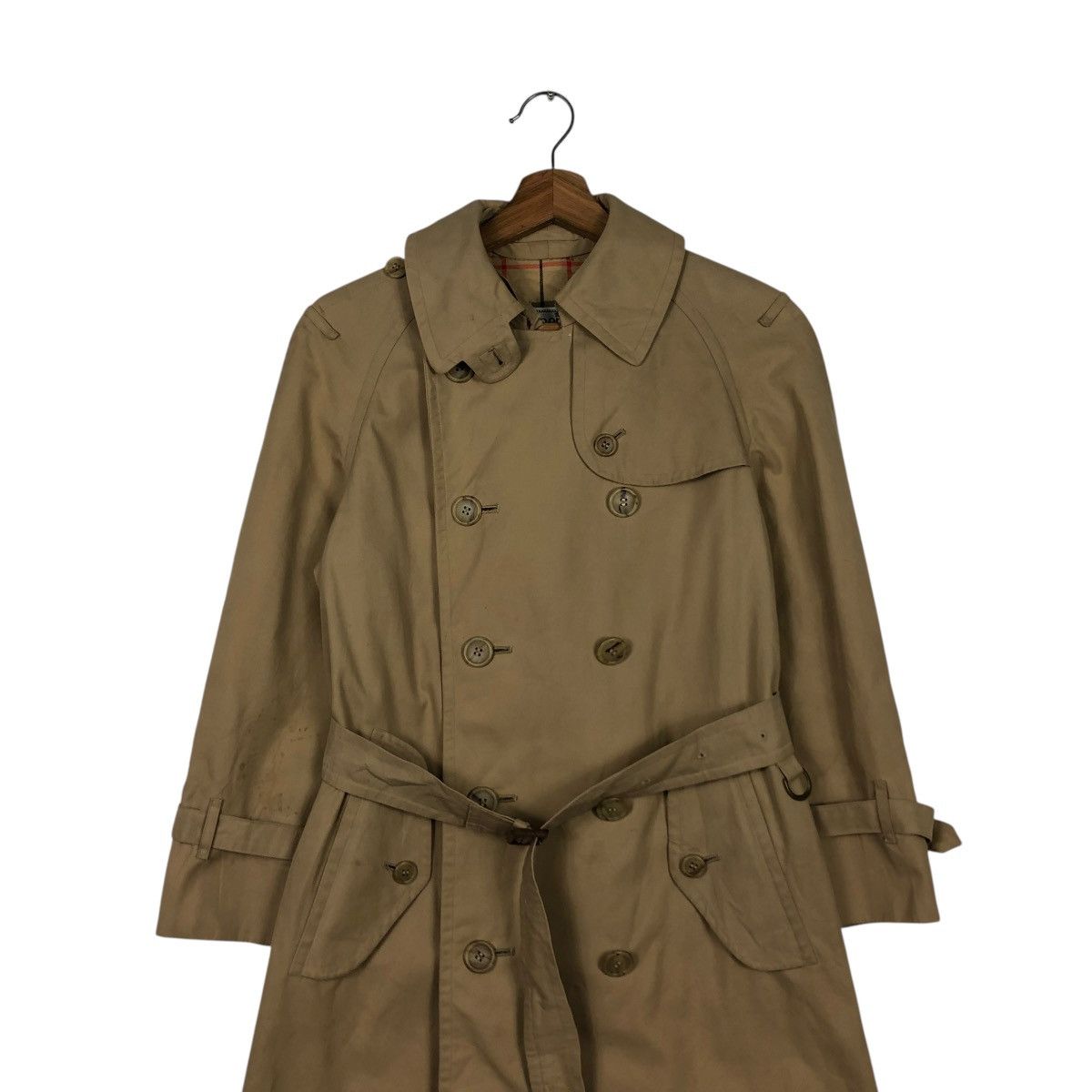 Burberry 🔥VINTAGE TRENCH COAT LONG JACKET BURBERRYS NOVA CHECK Size US S / EU 44-46 / 1 - 6 Thumbnail