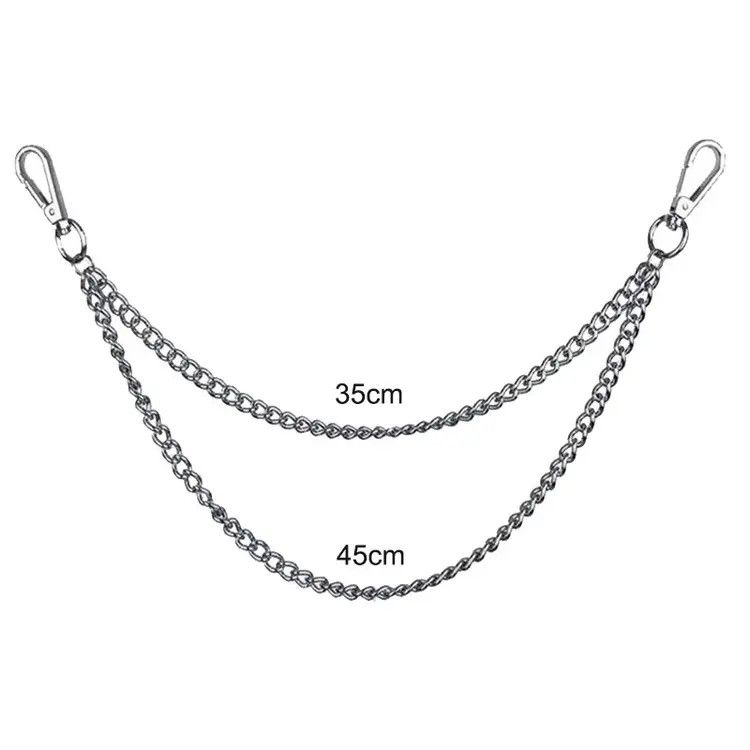 Japanese Brand 35cm + 45cm Double Chain Simple Wallet Safety Chain Size ONE SIZE - 5 Thumbnail