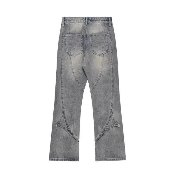 Jean High street trend stitching washed wide-leg jeans Size US 32 / EU 48 - 8 Thumbnail