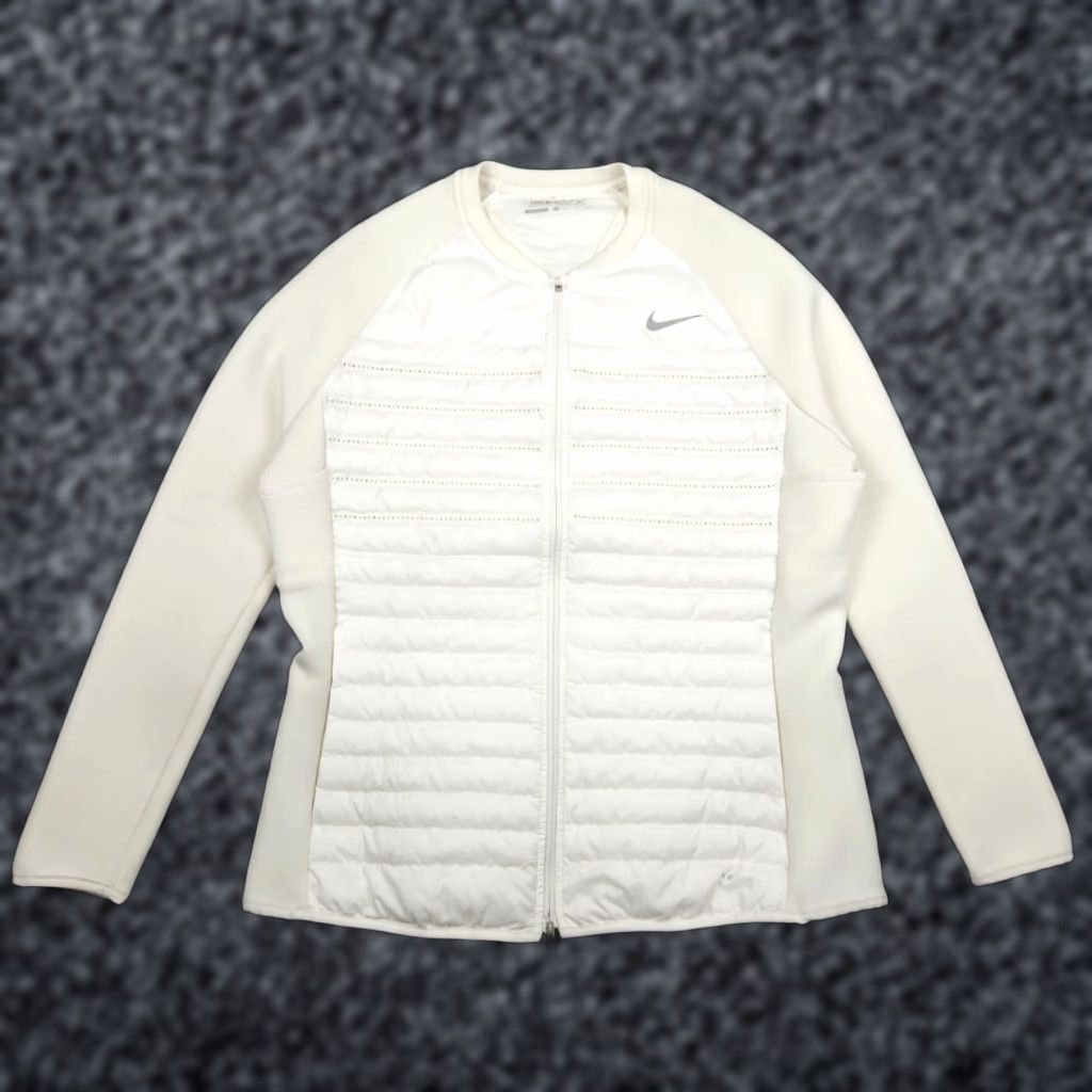 Nike Nike Golf Aeroloft Performance Jacket Women XL White Ivory Full Zip Puff Windbreaker Insulated Activewear Golf Womens Size XL / US 12-14 / IT 48-50 - 1 Thumbnail