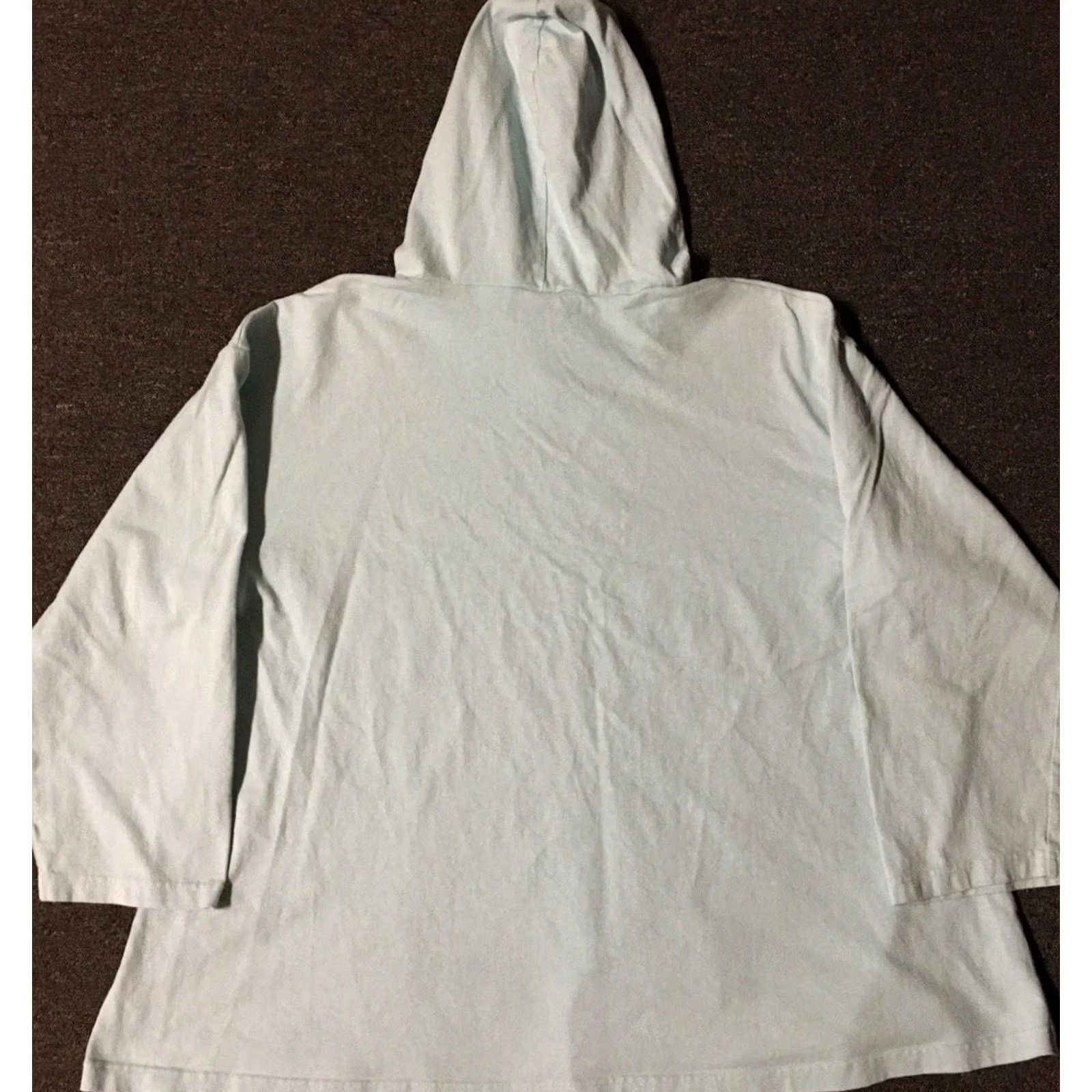 Vintage Vtg 90s Faded Hooded Shirt L Oversized Grunge Surf Skate Baggy Punk Emo Y2K Rave Vaporwave T-Shirt Men Blue Size US L / EU 52-54 / 3 - 6 Thumbnail