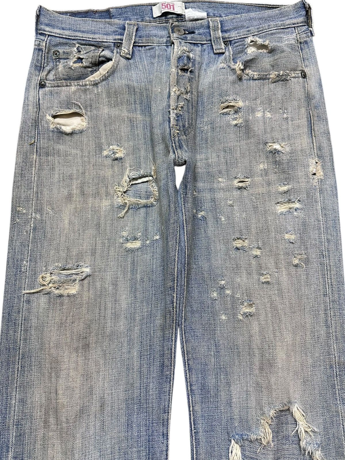 Levi's Vintage Clothing Vintage Levi’s 501 Faded Ripped Grunge Distressed Denim Size US 31 - 2 Thumbnail