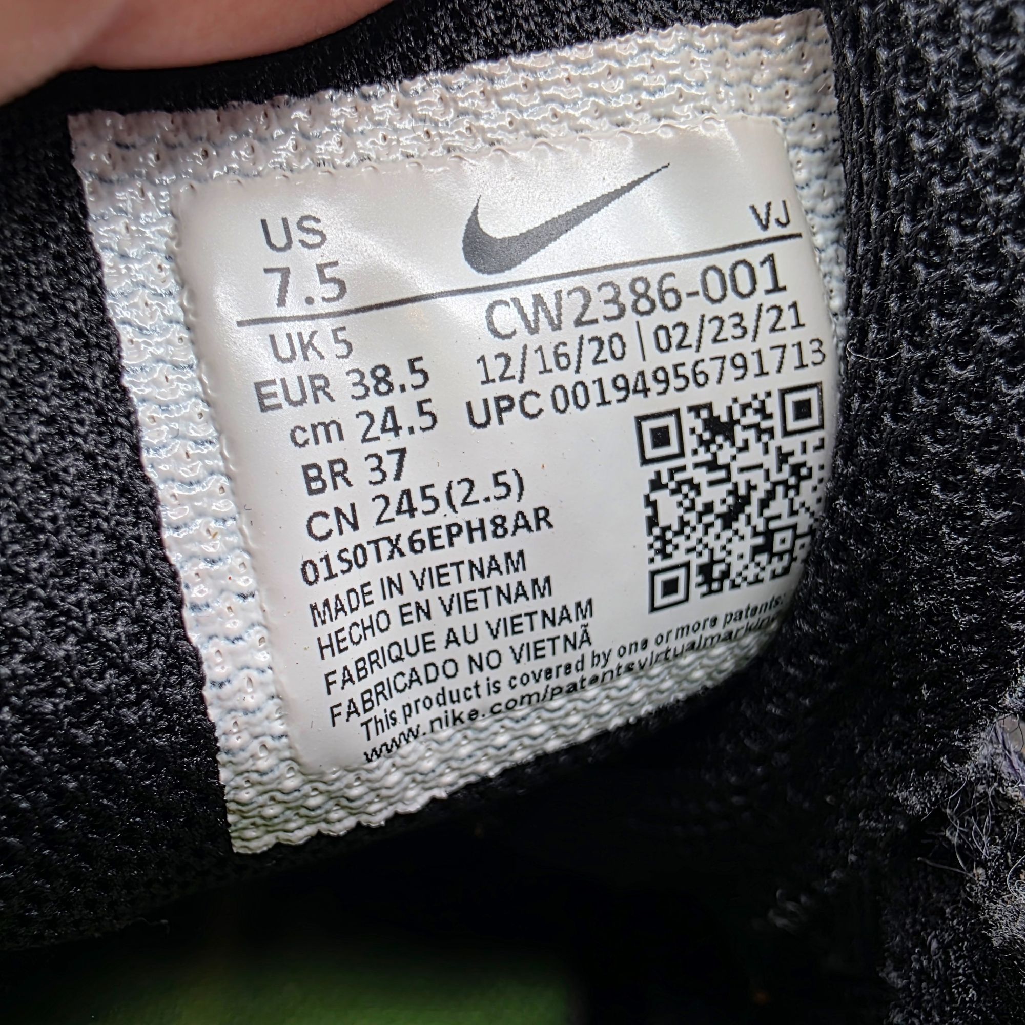 Nike Nike Crater Impact Womens 7.5 Black Grey White Sneaker Shoes Size US 7.5 / IT 37.5 - 6 Thumbnail