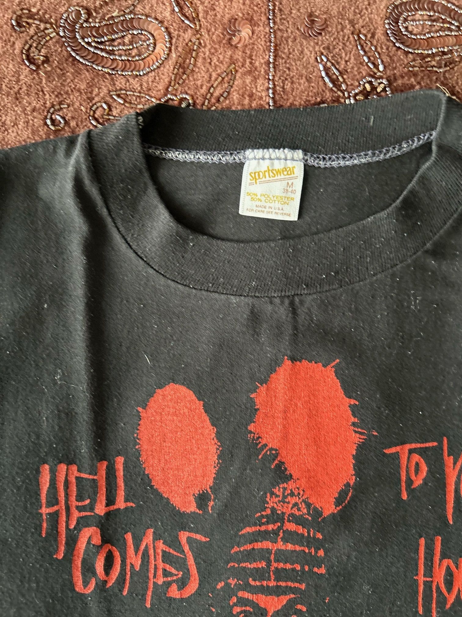Vintage 1981 Hell Come To Your House Promo Tee Rare Punk Compilation Size US M / EU 48-50 / 2 - 3 Thumbnail