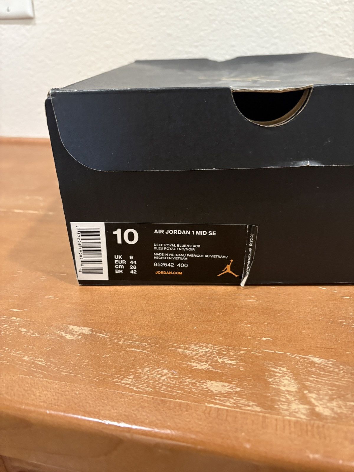 Jordan Brand Jordan 1 Mid Deep Royal Blue Black Size US 10 / EU 43 - 5 Thumbnail