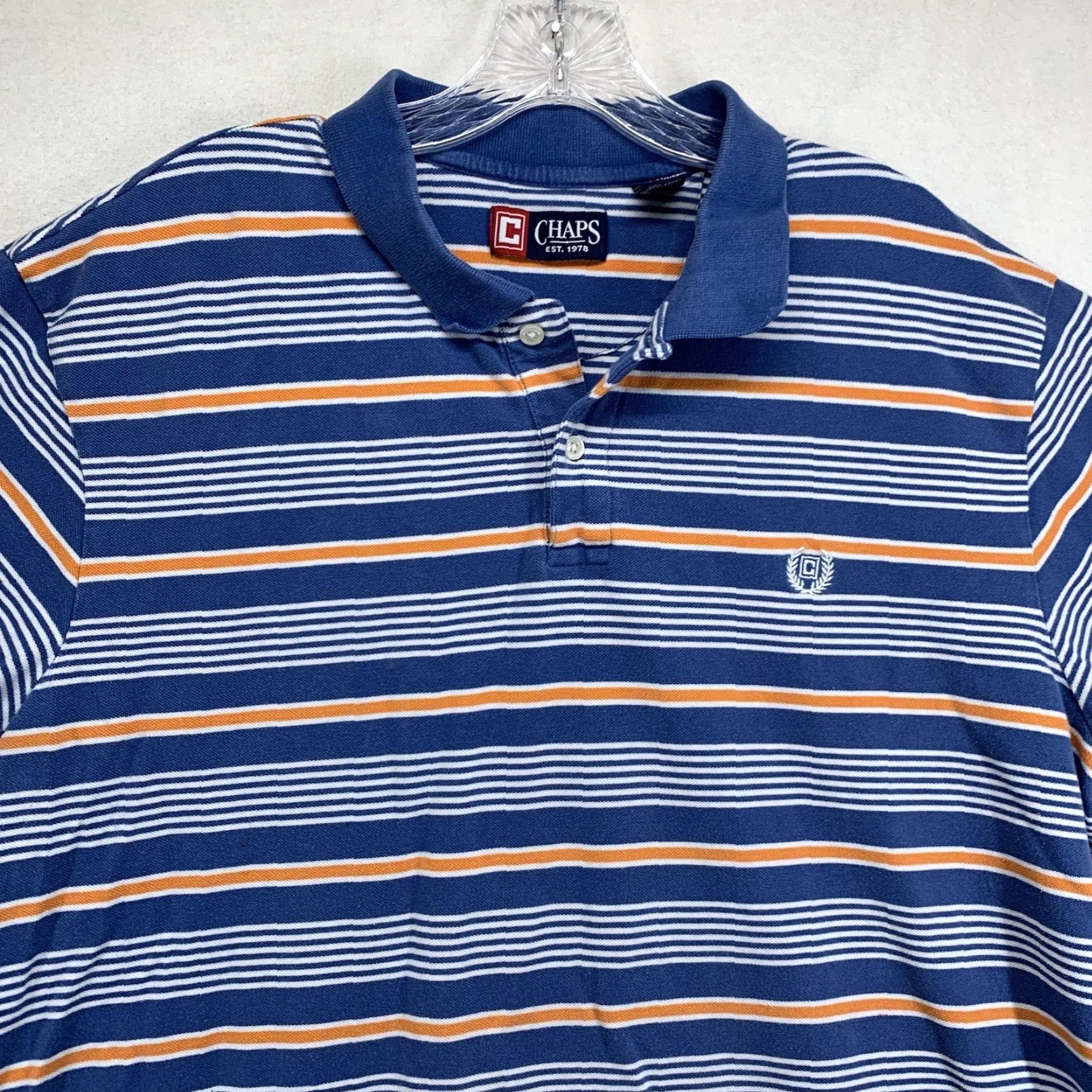 Chaps VINTAGE Ralph Lauren Chaps Polo Shirt Men’s 2XL Short Sleeve Casual Blue 90s Preppy Size US XXL / EU 58 / 5 - 5 Thumbnail