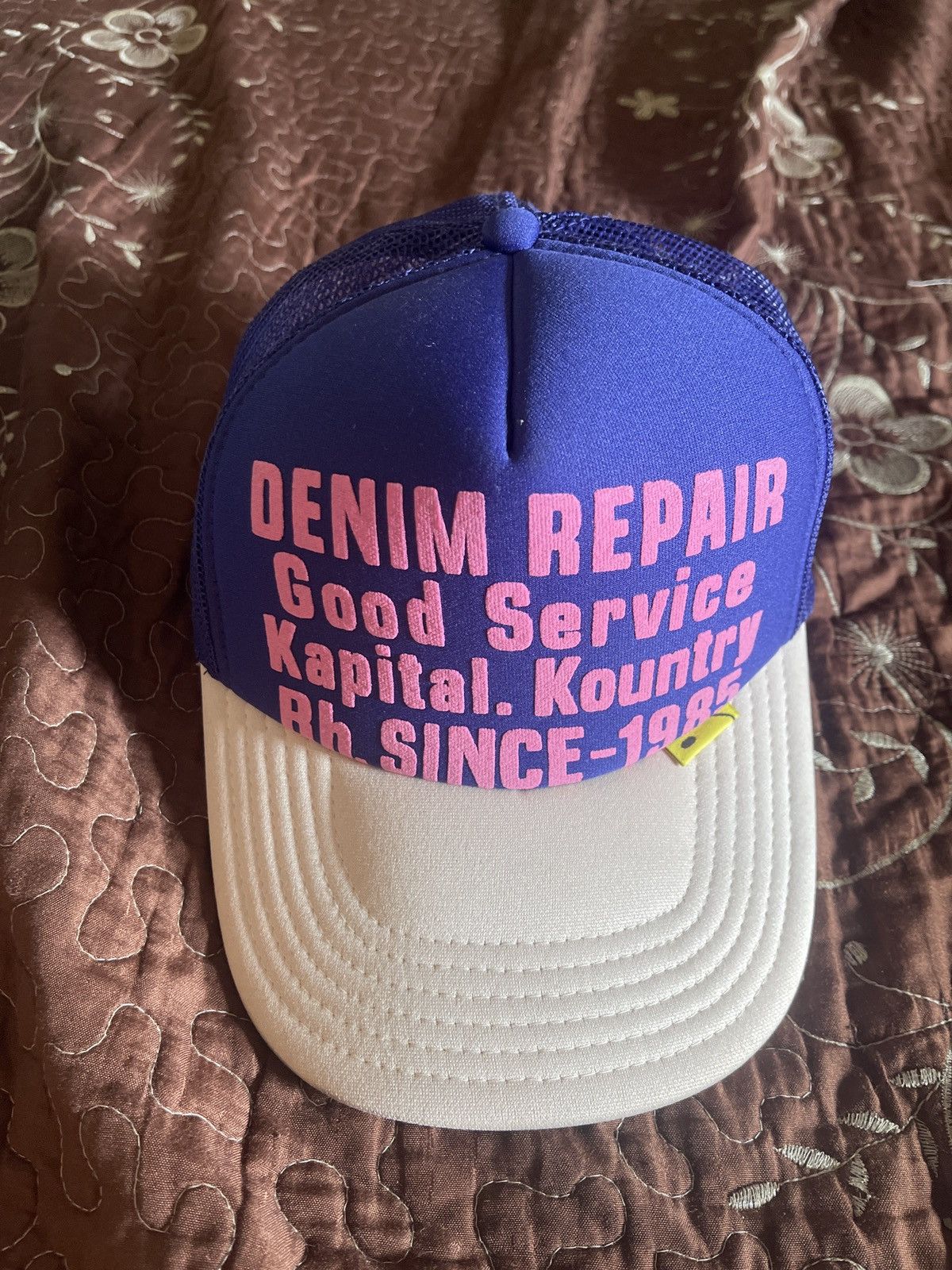 image of Kapital Trucker Hat in Purple, Men's