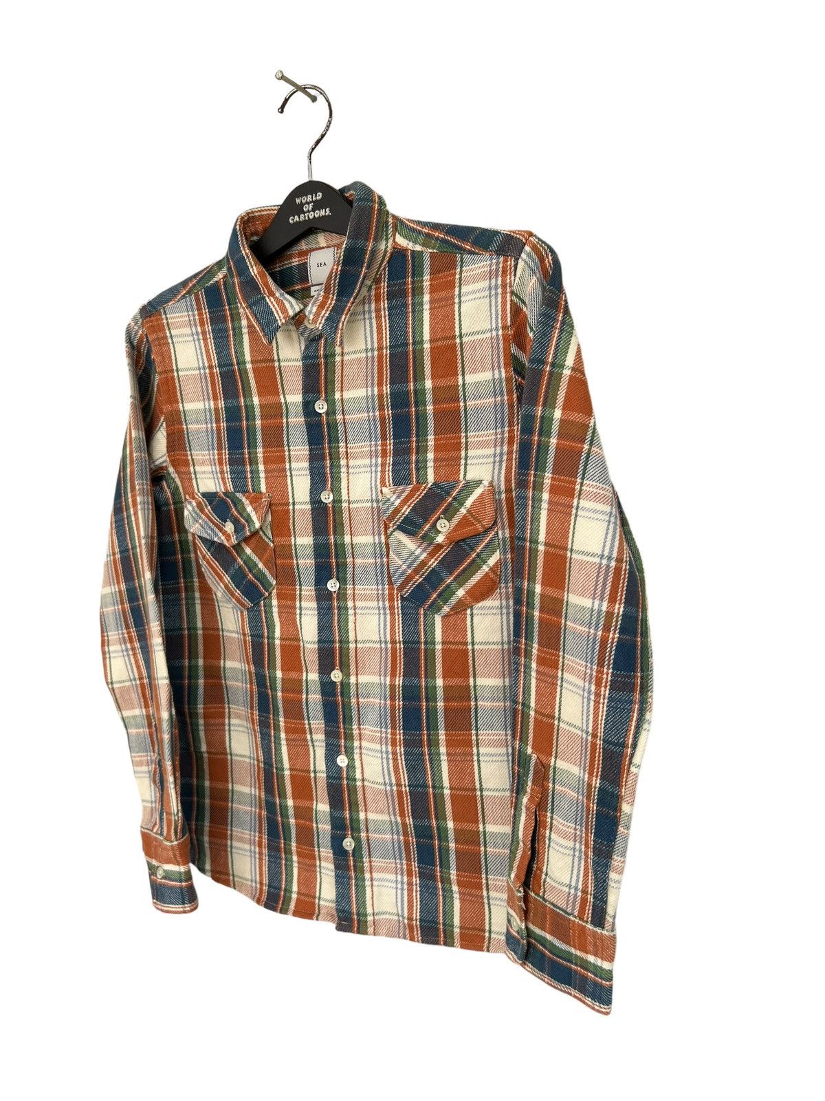 Flannel SEA Made in Japan Double Pocket Gusset Flannel Shirt Size US S / EU 44-46 / 1 - 8 Thumbnail