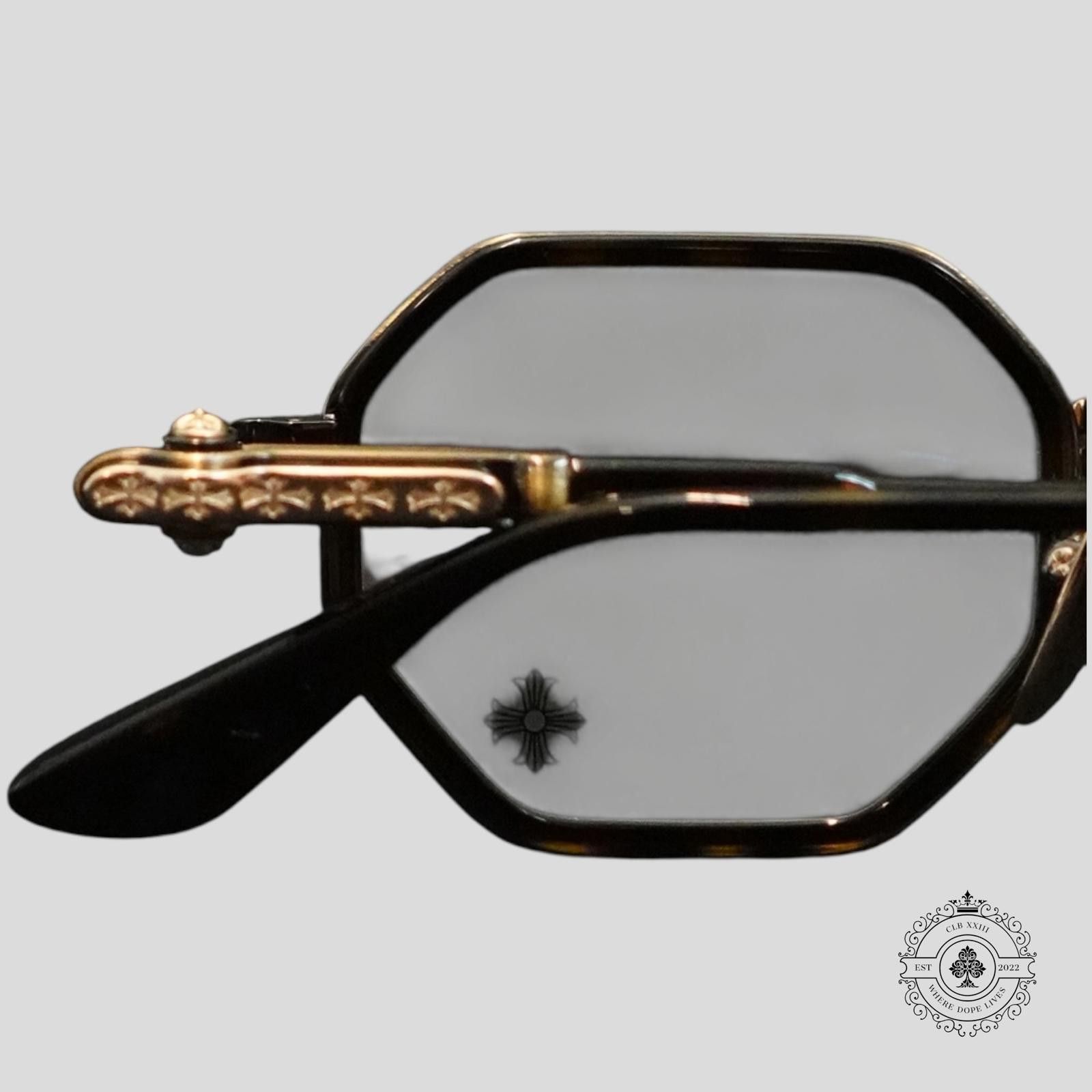 Chrome Hearts Chrome Hearts Tatters Glasses in Tortoise Shell/Gold Size ONE SIZE - 6 Thumbnail