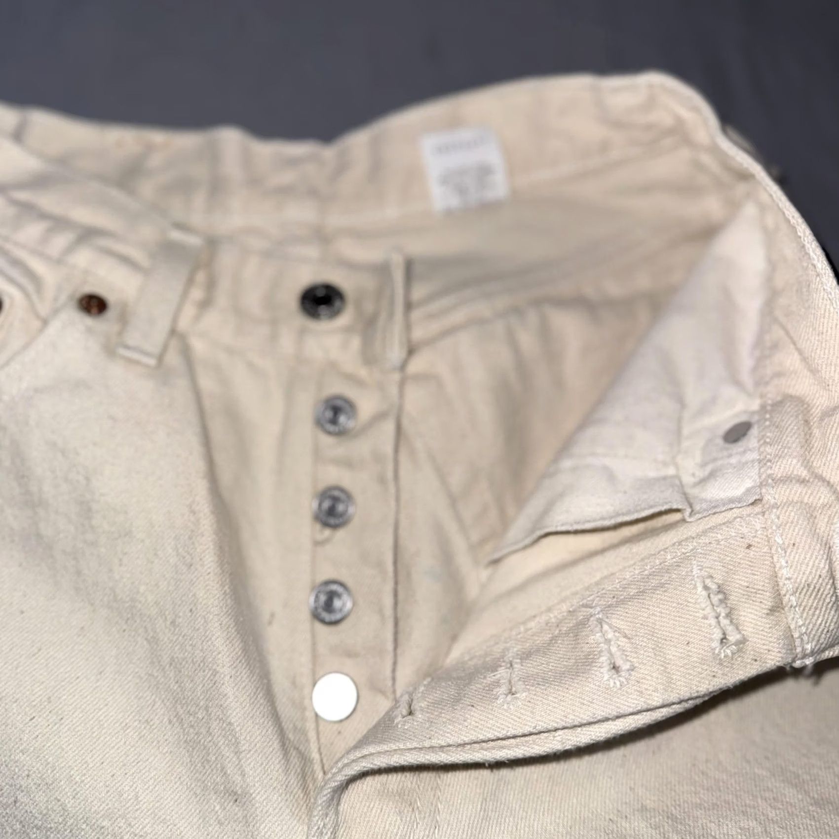 Levi's Vintage Levi'S 501 Jeans Womens 9M White High Rise Straight Button Fly USA Denim Size 30" / US 8 / IT 44 - 5 Thumbnail