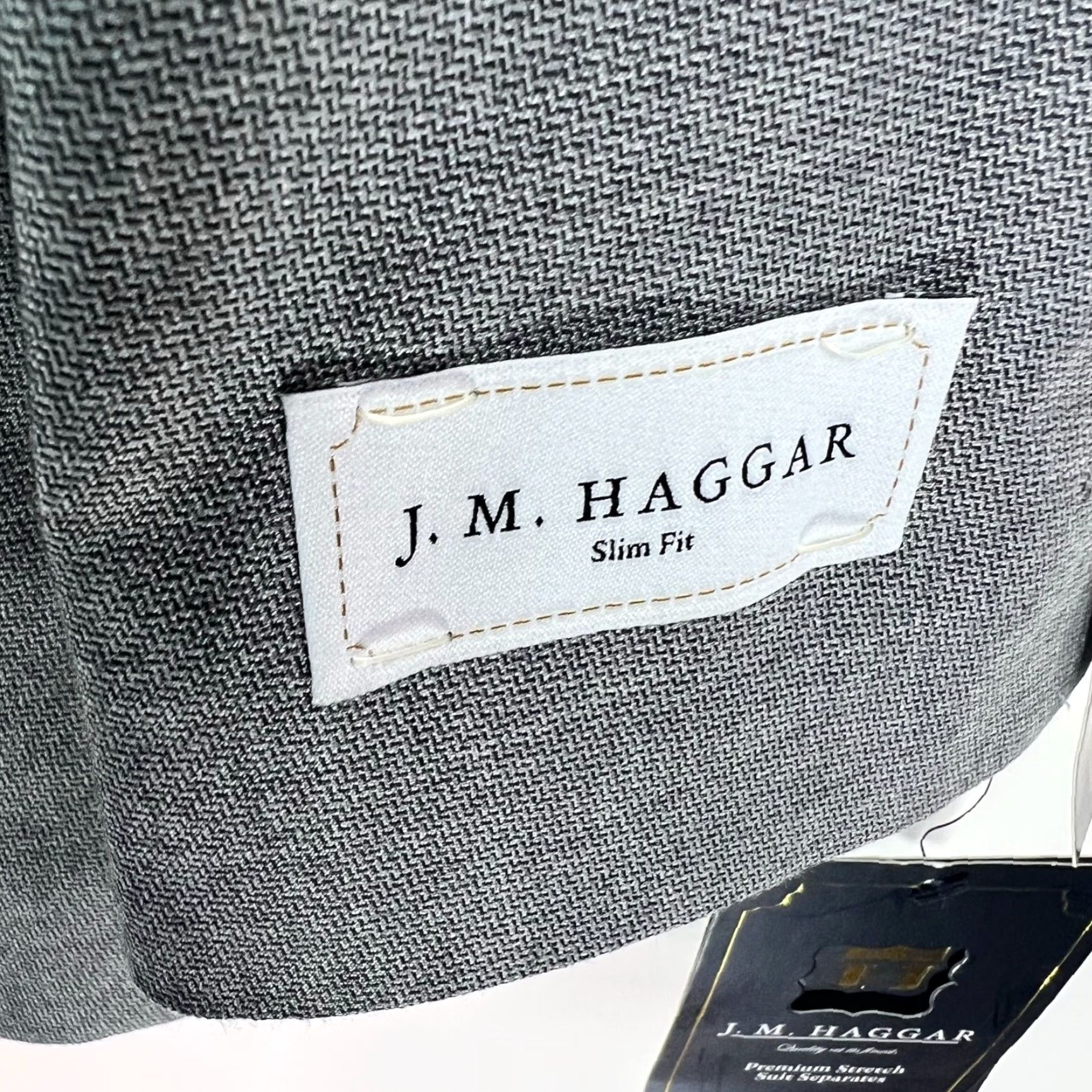 Haggar Haggar J.M. Hagger Joe III Slim Fit Stretch Blazer Mens Size 40 Gray Size 40R - 5 Thumbnail