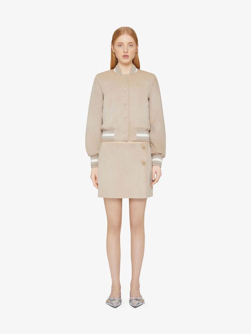 Givenchy o1n1vont0326 Varsity Jacket in Beige Size XXS / US 00 / IT 34 - 2 Thumbnail