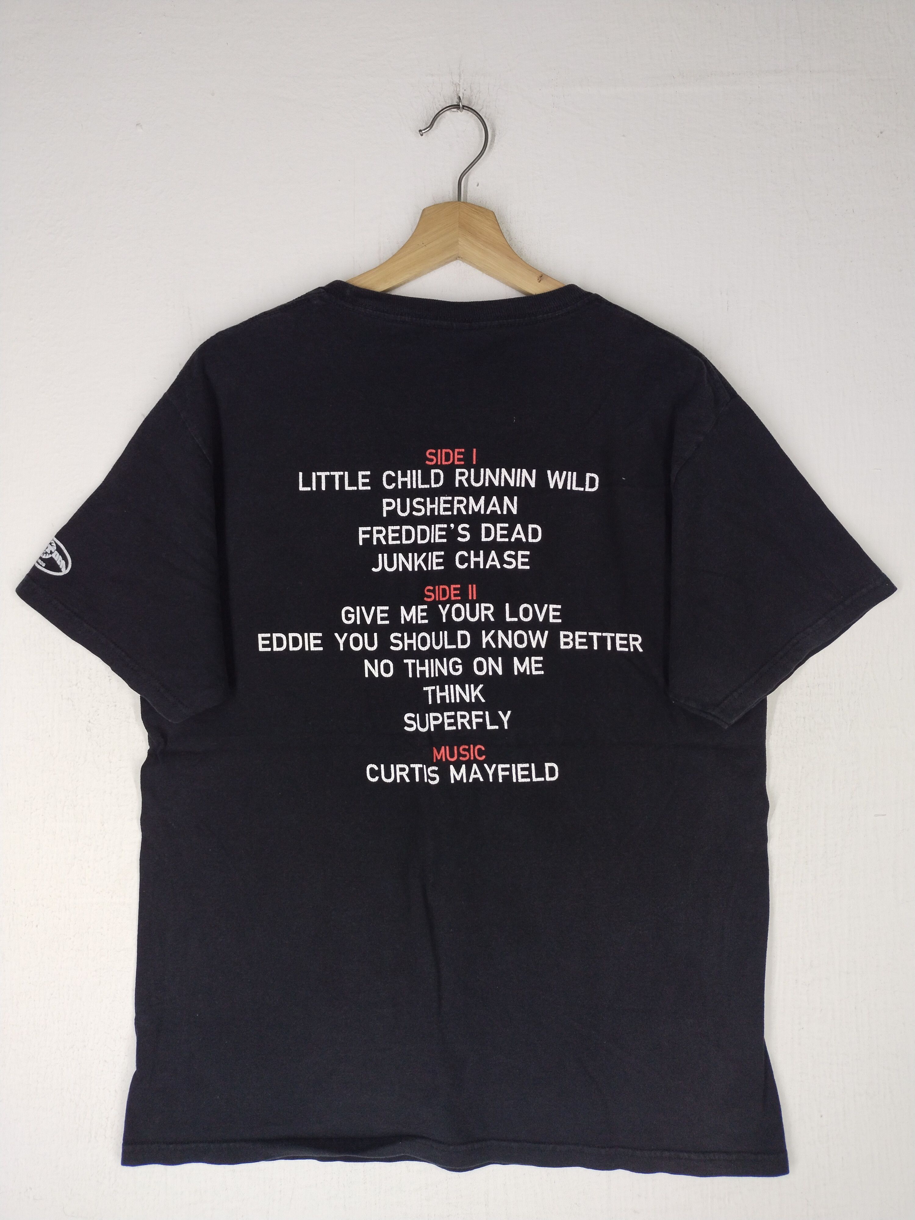Stussy × Vintage Vintage Stussy Curtis Mayfield Superfly Curtom Record Tee Size US M / EU 48-50 / 2 - 5 Thumbnail