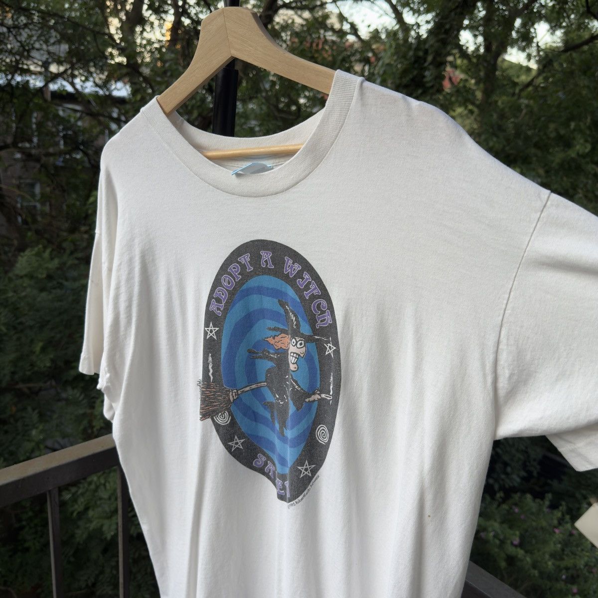 Vintage 90s Salem Witch Faded Thrashed Distressed Tee ERD Grunge Size US XL / EU 56 / 4 - 5 Thumbnail