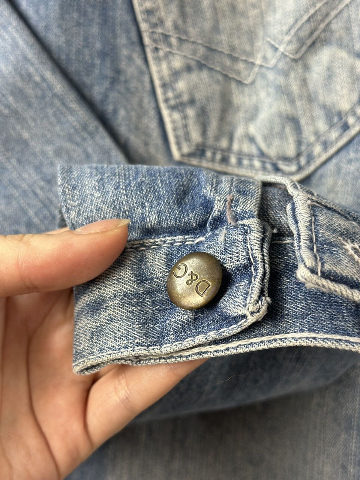 Dolce & Gabbana Vintage Dolce Gabbana Denim Jacket Leather Diesel style Punk Size US S / EU 44-46 / 1 - 13 Thumbnail