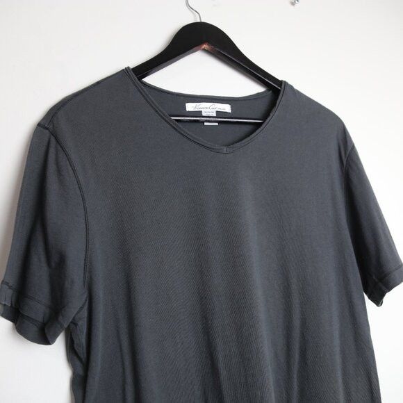 Kenneth Cole Kenneth Cole New York Men's V-neck Short Sleeve Black Shirt Size US M / EU 48-50 / 2 - 2 Thumbnail