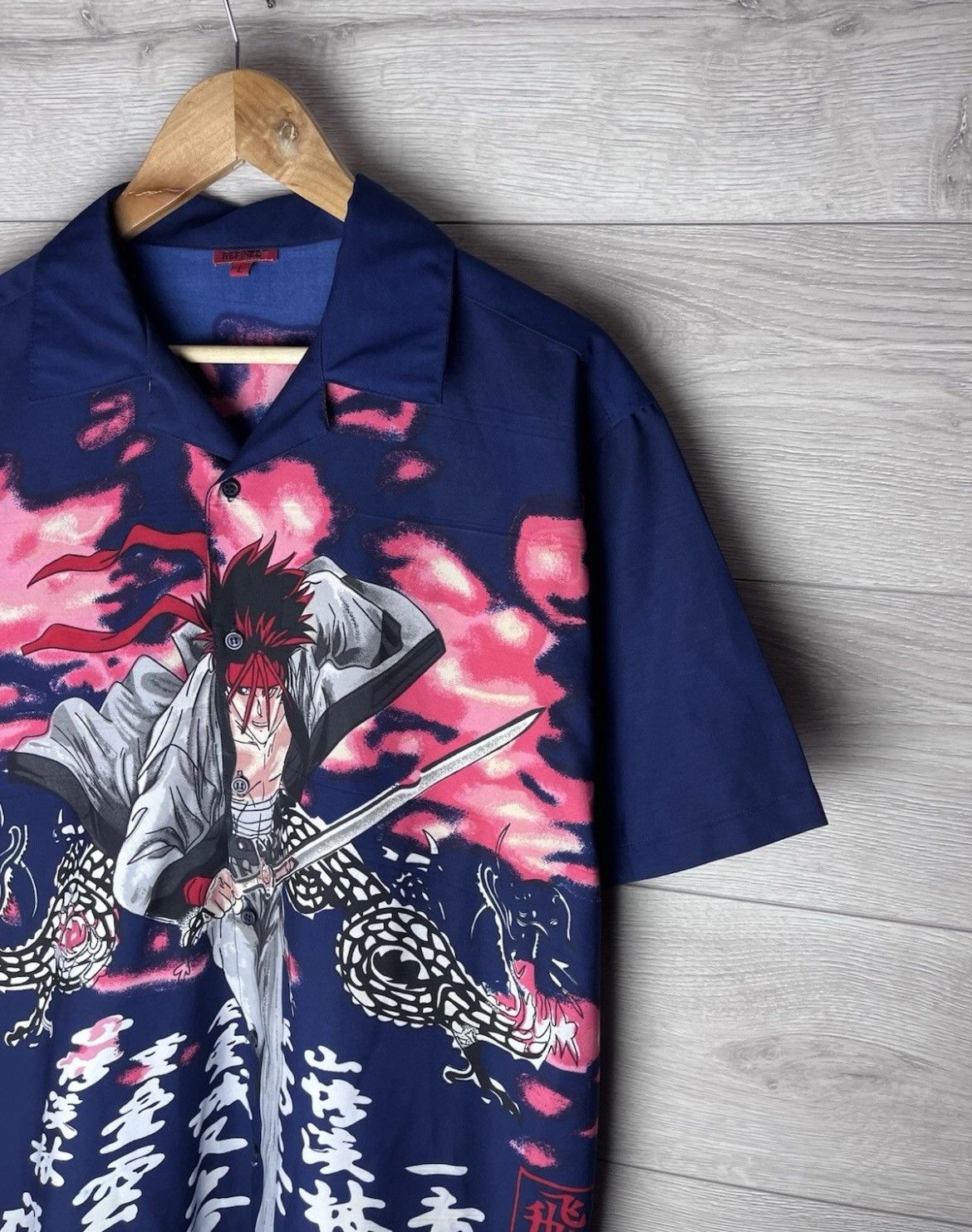 Other Vintage Mens Micro Z Anime AOP All Over Print Button Up Size US L / EU 52-54 / 3 - 2 Thumbnail