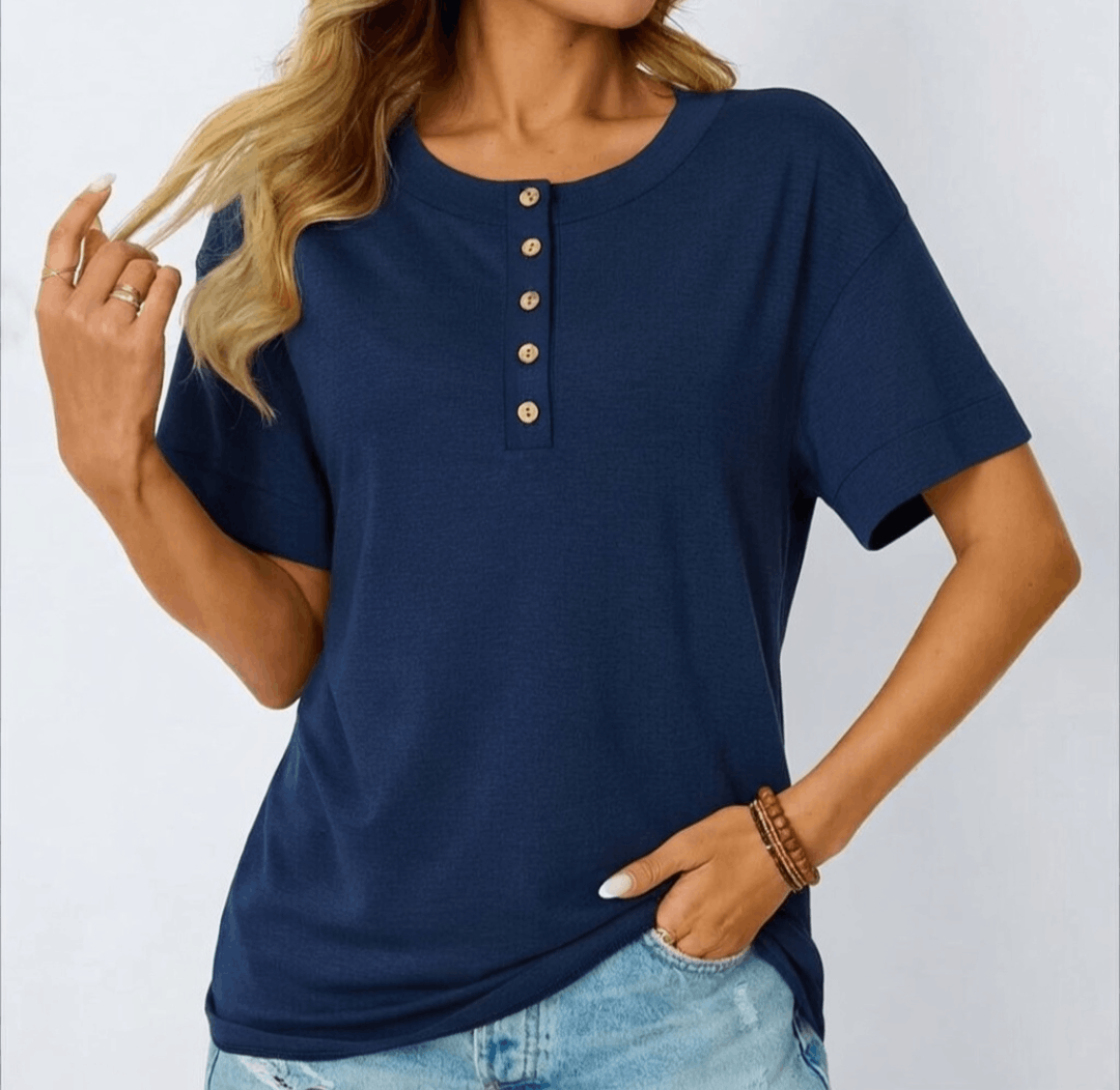 Other Allstate Land Womens Henley Button Neck Top Shirt New Size L / US 10 / IT 46 - 1 Thumbnail