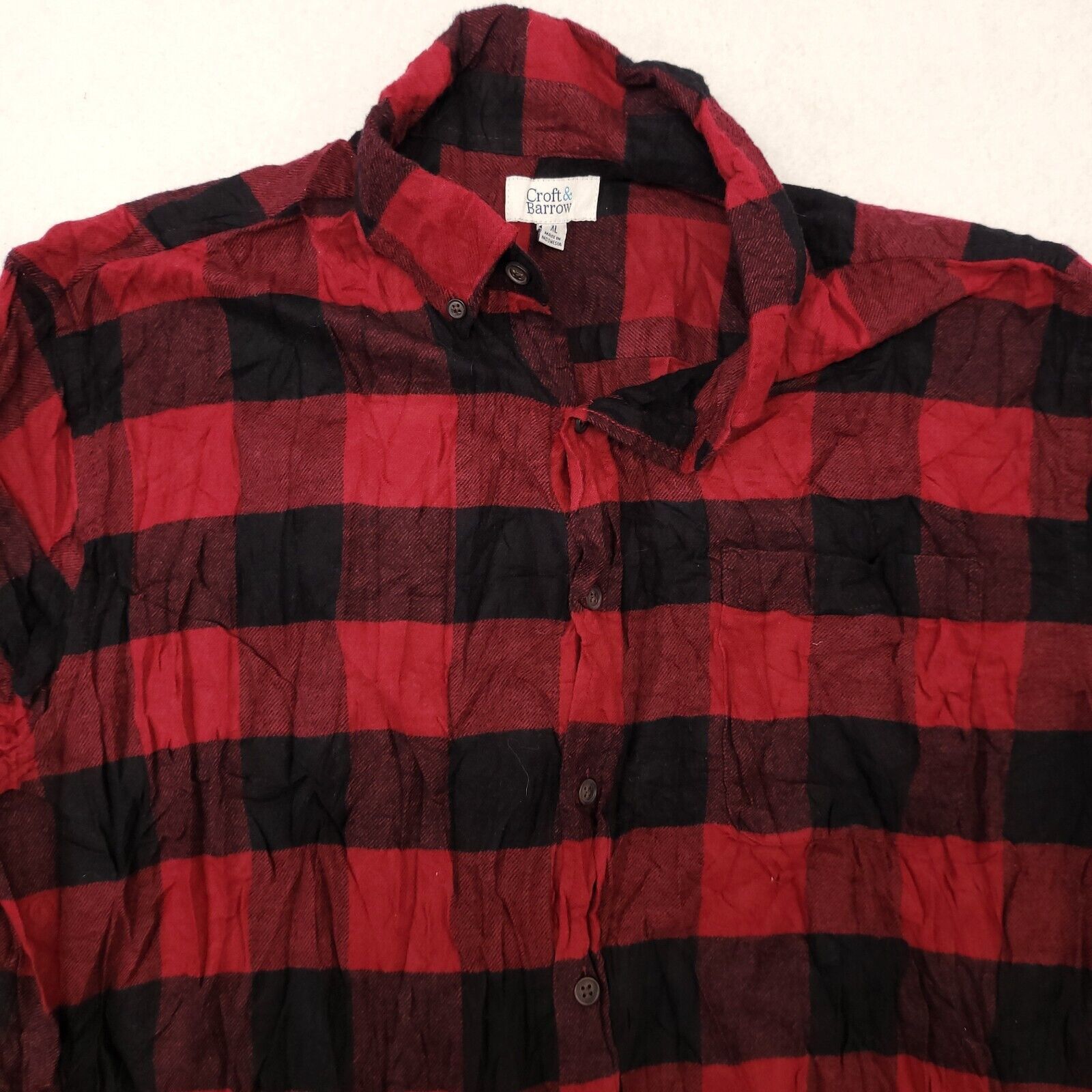 Croft & Barrow Croft & Barrow Buffalo Check Flannel Shirt Mens Size XL Red Size US XL / EU 56 / 4 - 1 Thumbnail