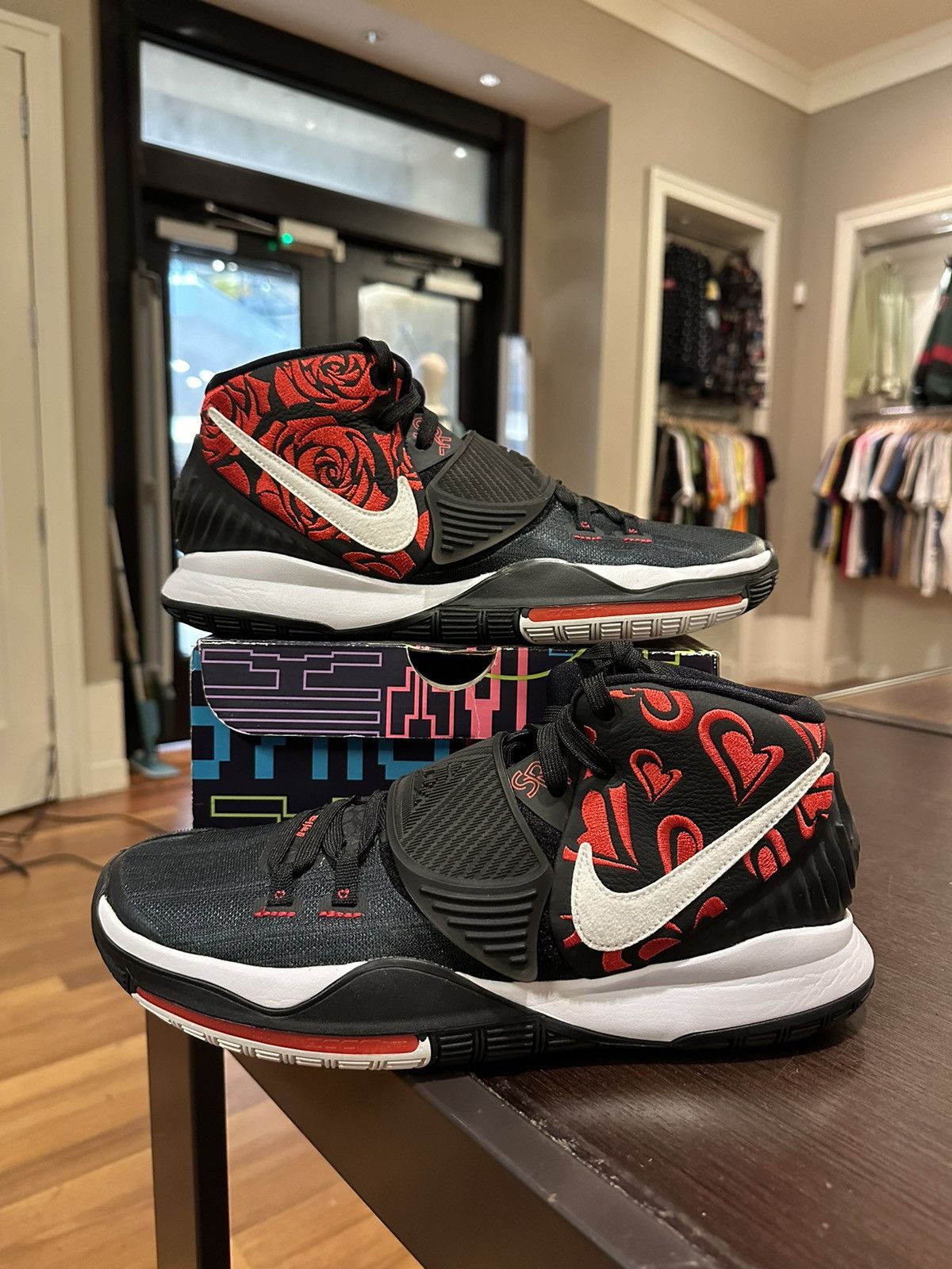 Kyrie “sneaker room mom black”