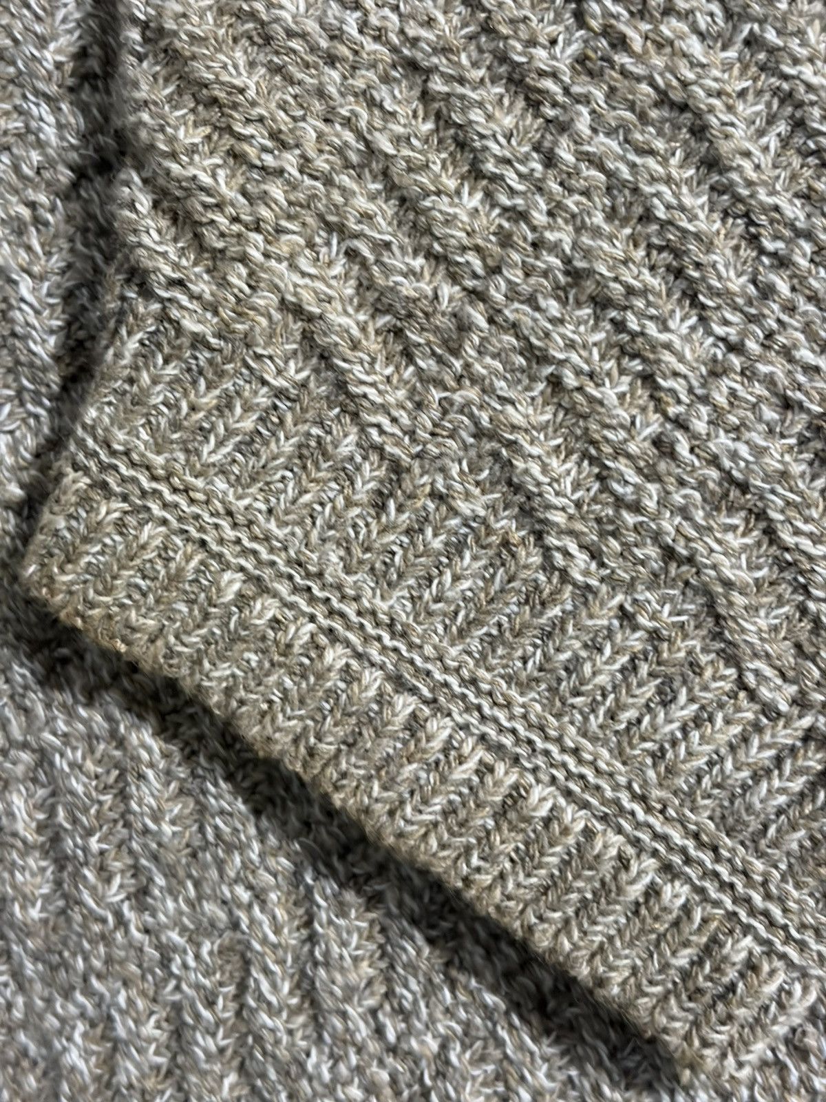Bill Blass Bill Blass Sweater Beige Herringbone Knit Crewneck Size US L / EU 52-54 / 3 - 4 Thumbnail