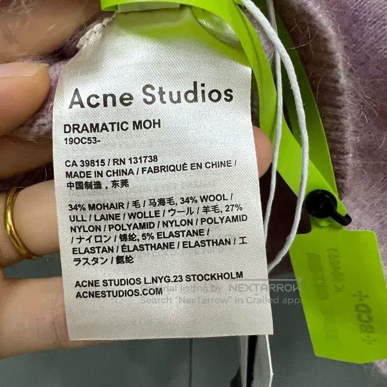 Acne Studios Acne Studios Light Purple Round Neck Sweater Size XXS / US 00 / IT 34 - 4 Thumbnail