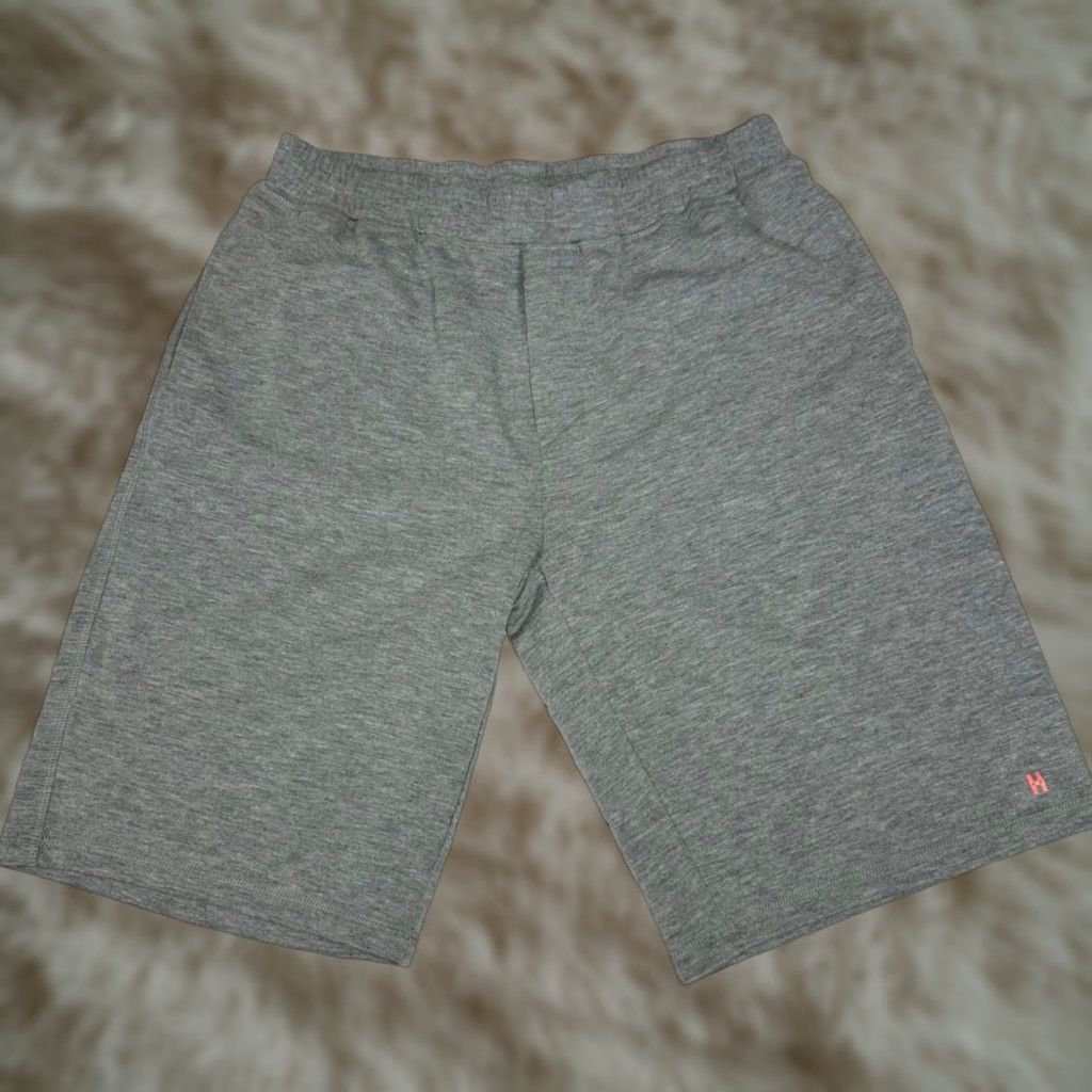 Vintage Hue Sweat Shorts Mens Medium Gray Heather Elastic Waist Pockets New Size US 31 - 1 Thumbnail
