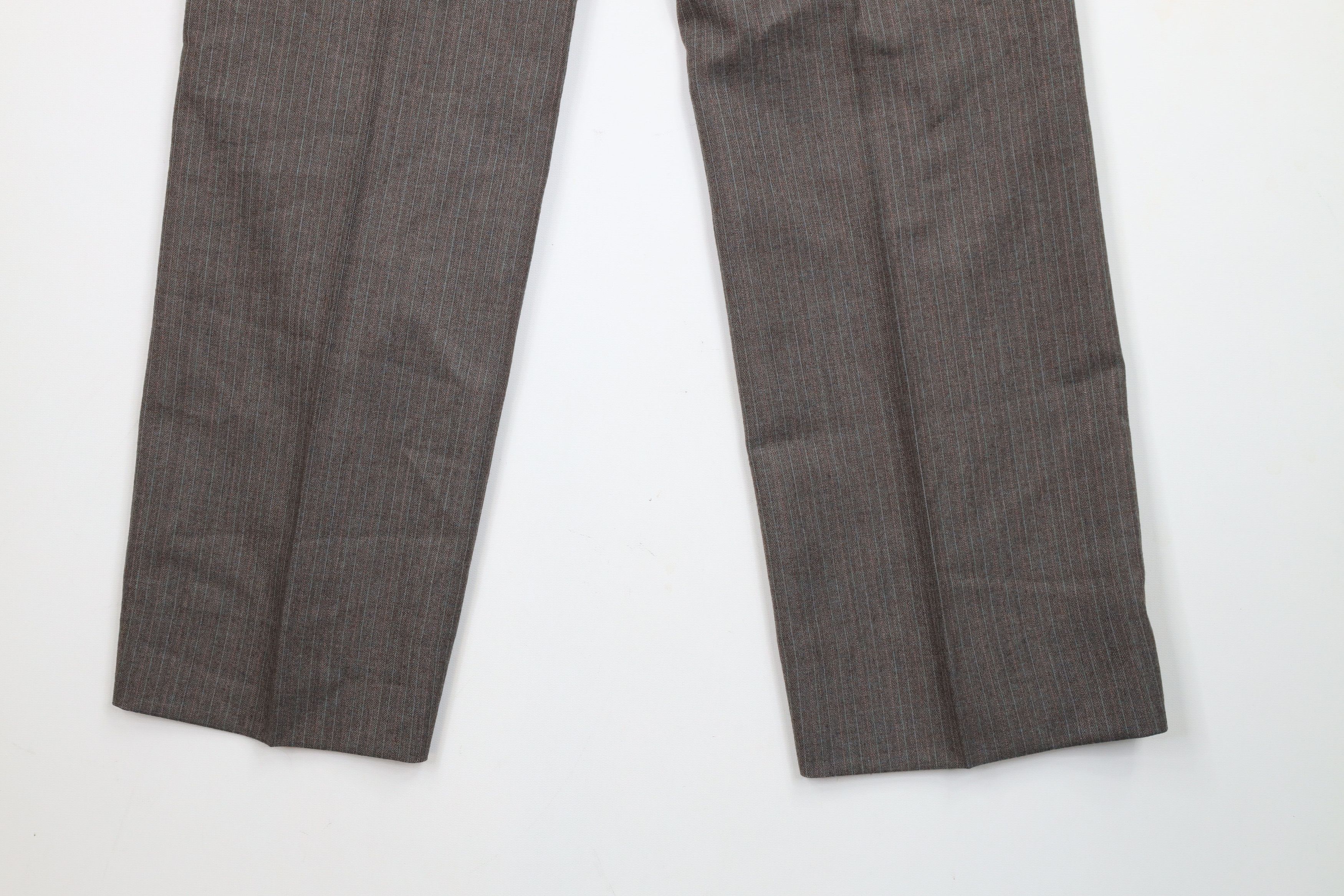 Vintage Vintage 70s Streetwear Pinstriped Wide Leg Flared Pants Size 28" / US 6 / IT 42 - 10 Thumbnail