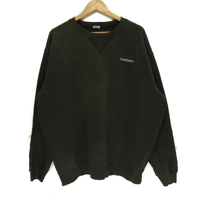 Carhartt Vintage CARHARTT Reverse Weave Embroidered Logo Sweatshirt Size US XL / EU 56 / 4 - 1 Thumbnail