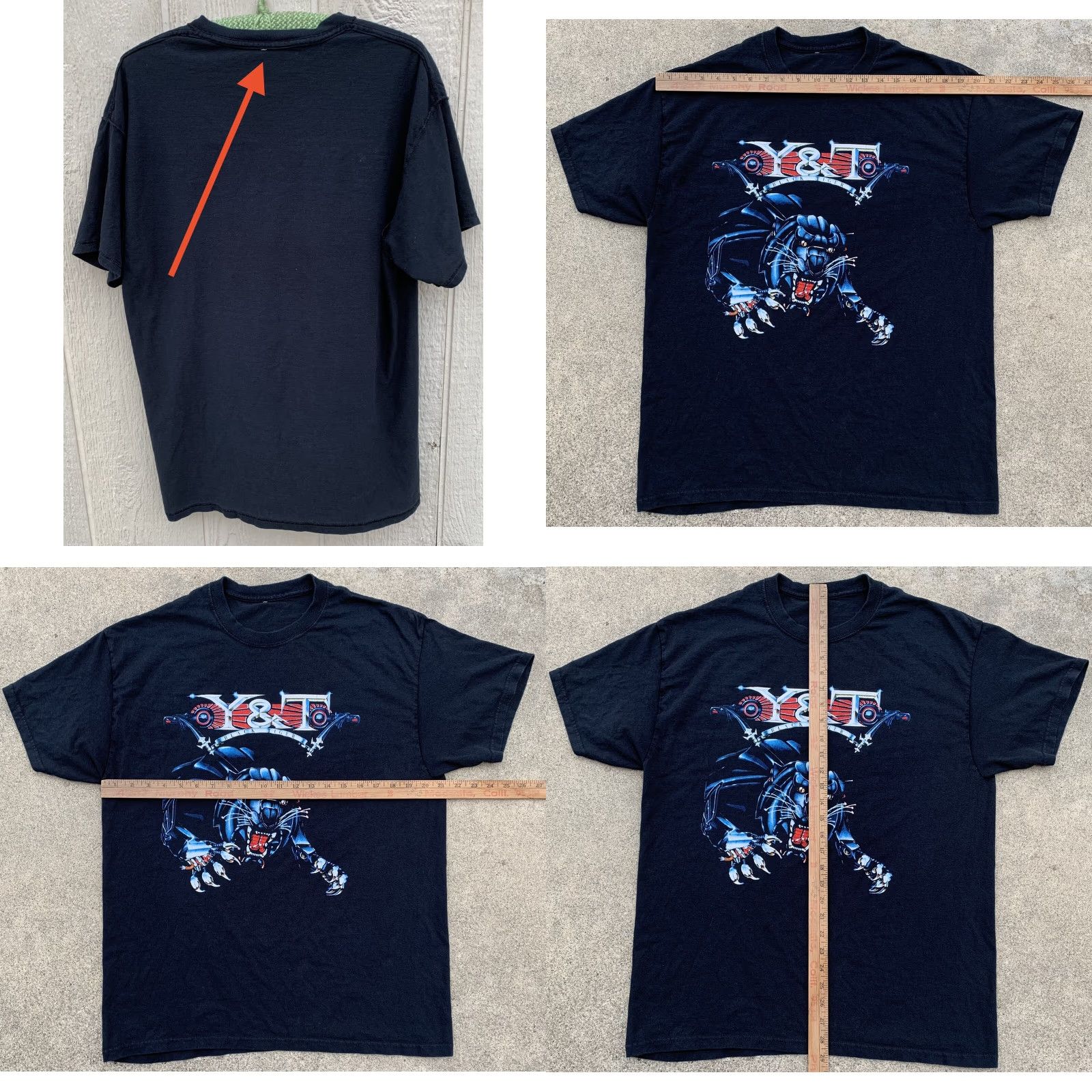 Vintage Y&T Black Tiger 2016 World Tour t shirt XL Men's Rock Band Concert Tee Short Sleeve Crew Neck Black Jersey Solid Graphic Print XS? Size US XL / EU 56 / 4 - 11 Thumbnail