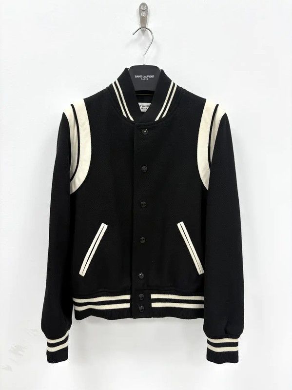 Yves Saint Laurent YSL Black Wool Ladies Jacket Size L 0089 Size L / US 10 / IT 46 - 1 Thumbnail