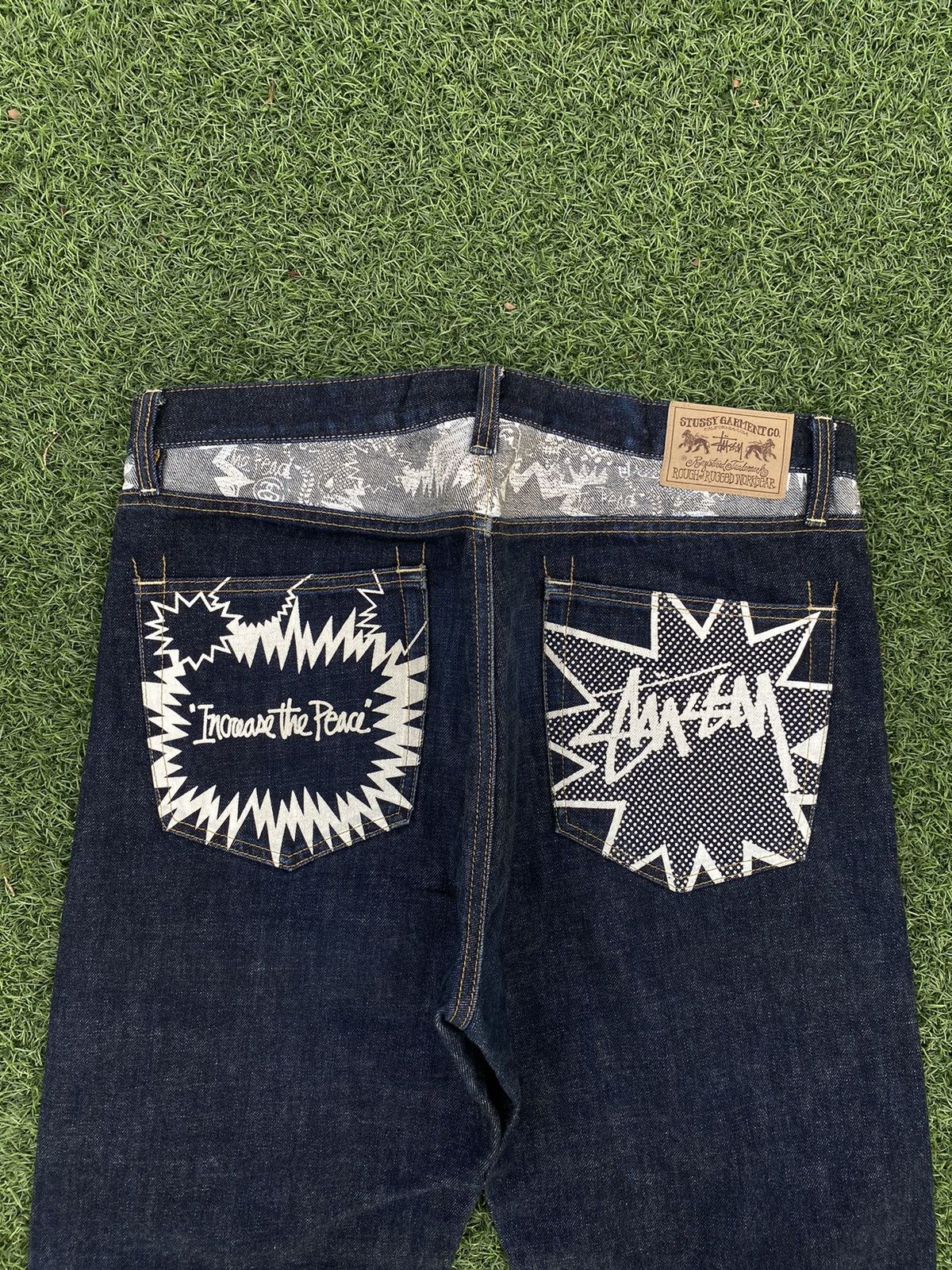 Stussy STUSSY INCREASE THE PEACE DENIM RARE 🎱 Size US 36 / EU 52 - 3 Thumbnail