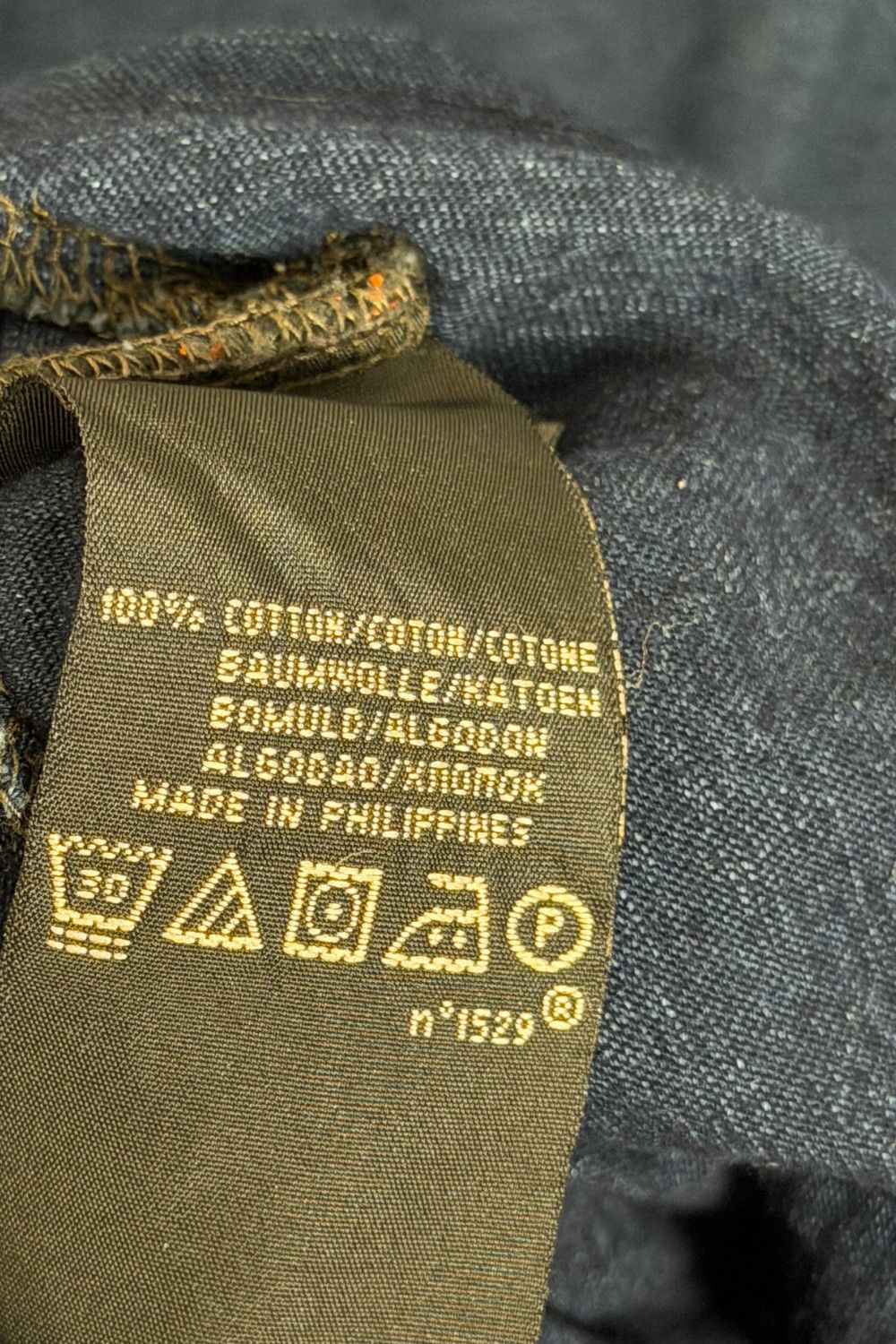 RRL Double RL Indigo Dyed Slub Jersey Polo Shirt image 5