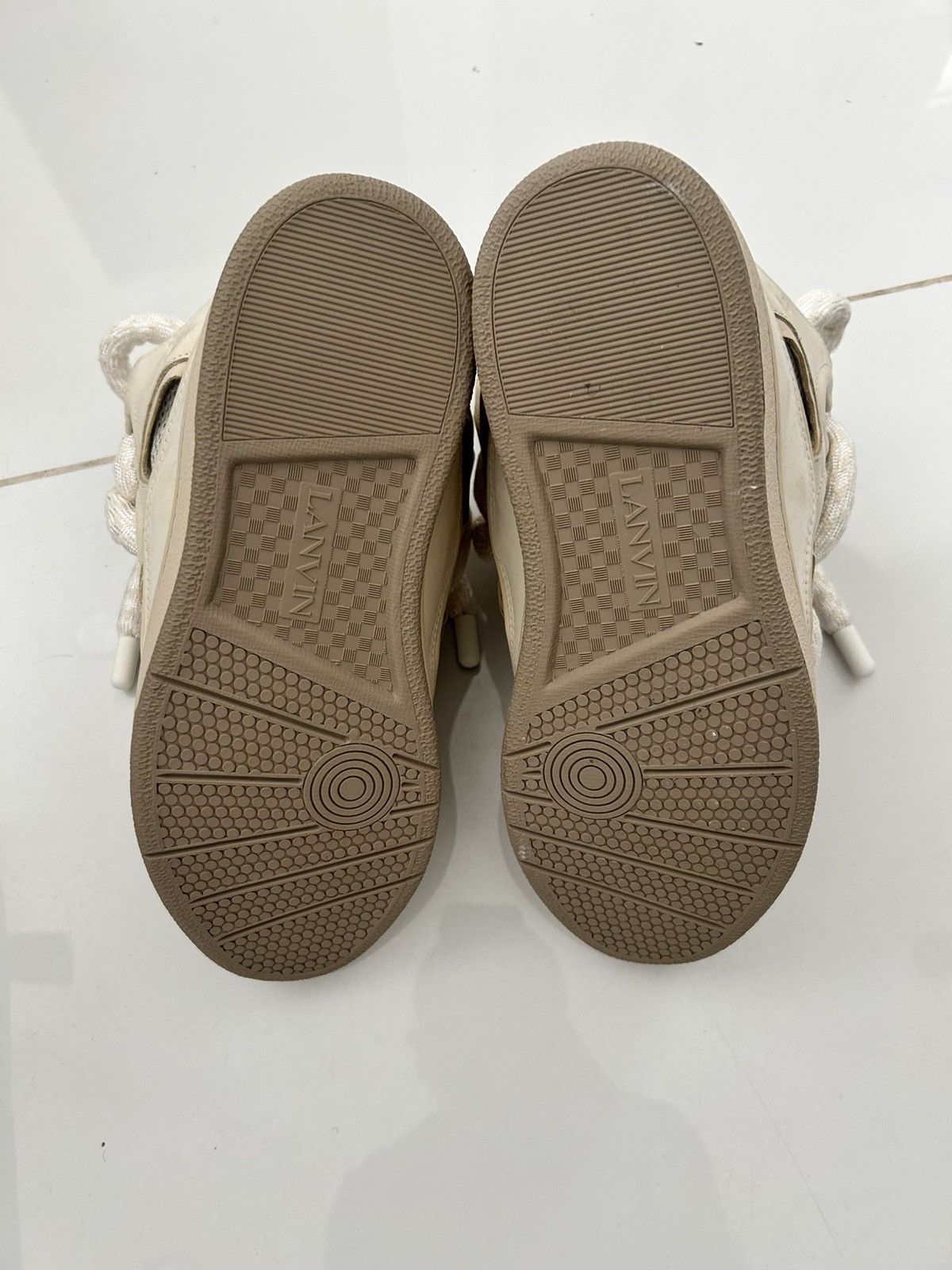 Lanvin Lanvin Beige Curb With Snake Laces Sneakers Size US 10 / EU 43 - 5 Thumbnail