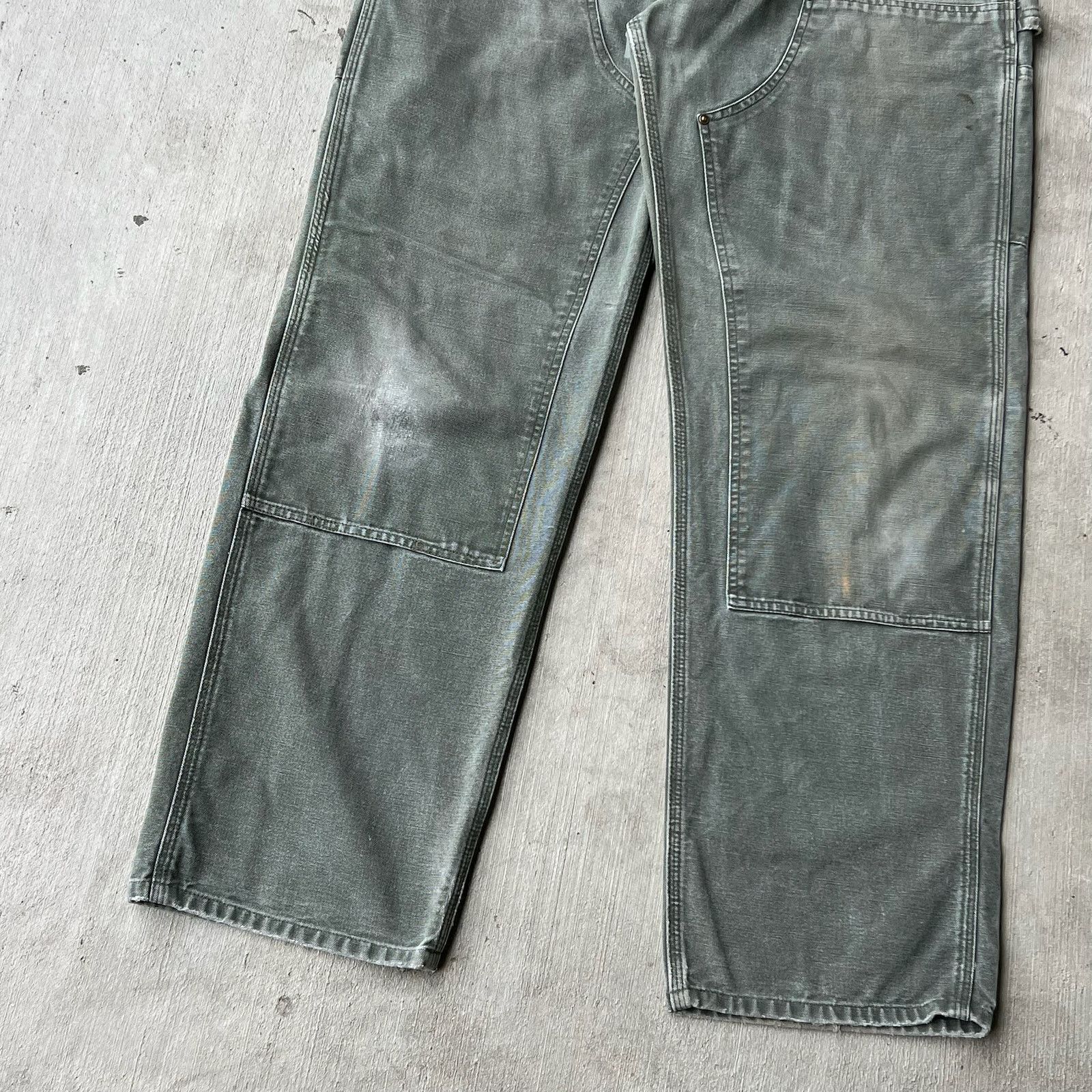 Carhartt × Vintage Carhartt MOS green double knee work wear carpenter pants Size US 36 / EU 52 - 2 Thumbnail