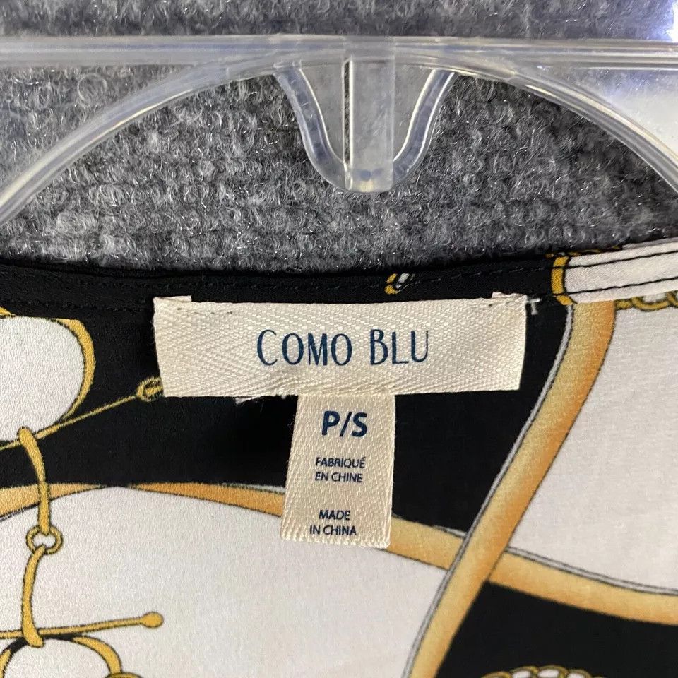 Other Como Blu Blouse Women's Small Short Sleeve 100% Polyester S Size S / US 4 / IT 40 - 3 Thumbnail