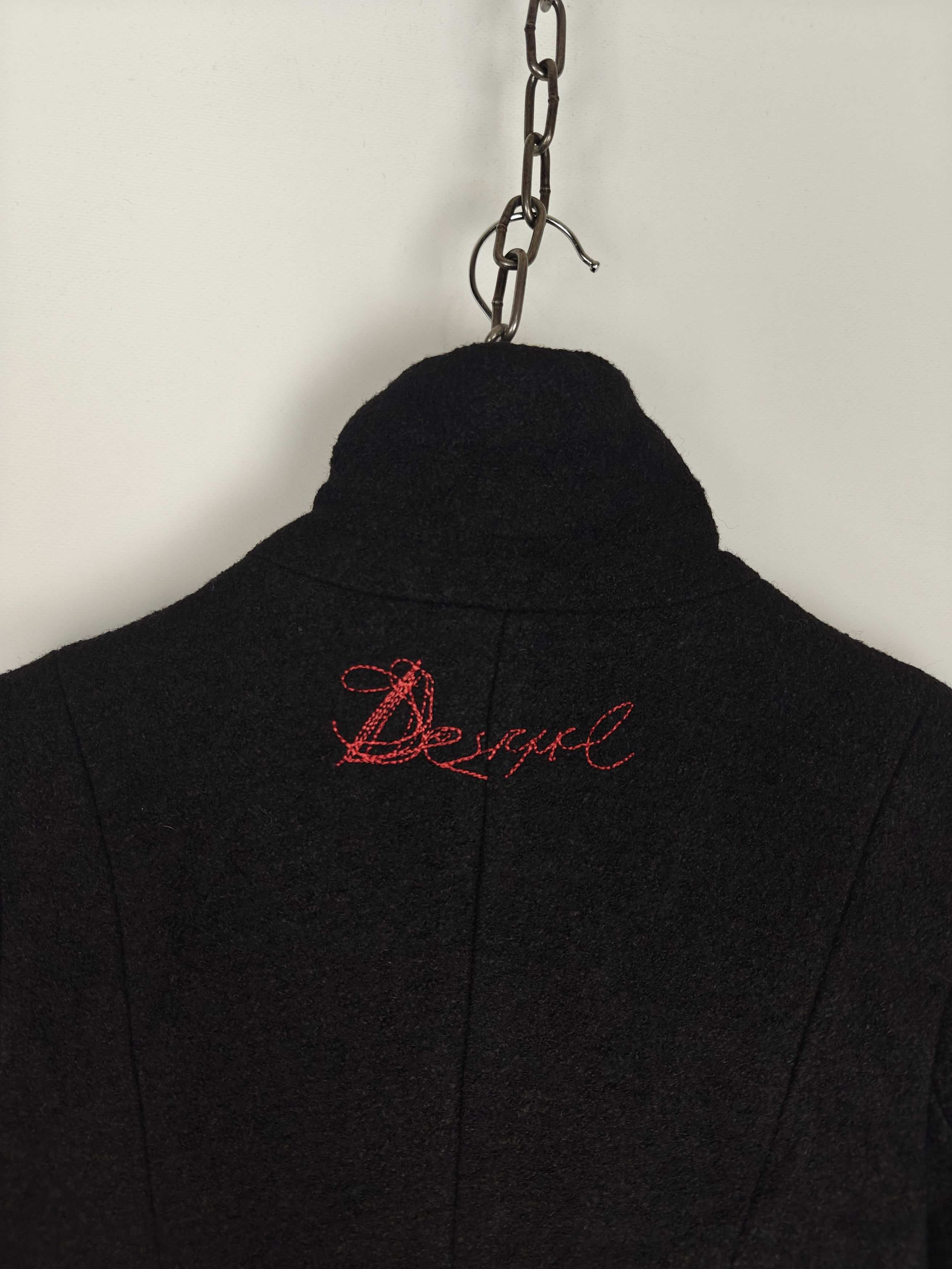 Desigual Desigual Coat Jacket Button Floral Black size 36 Size S / US 4 / IT 40 - 8 Thumbnail