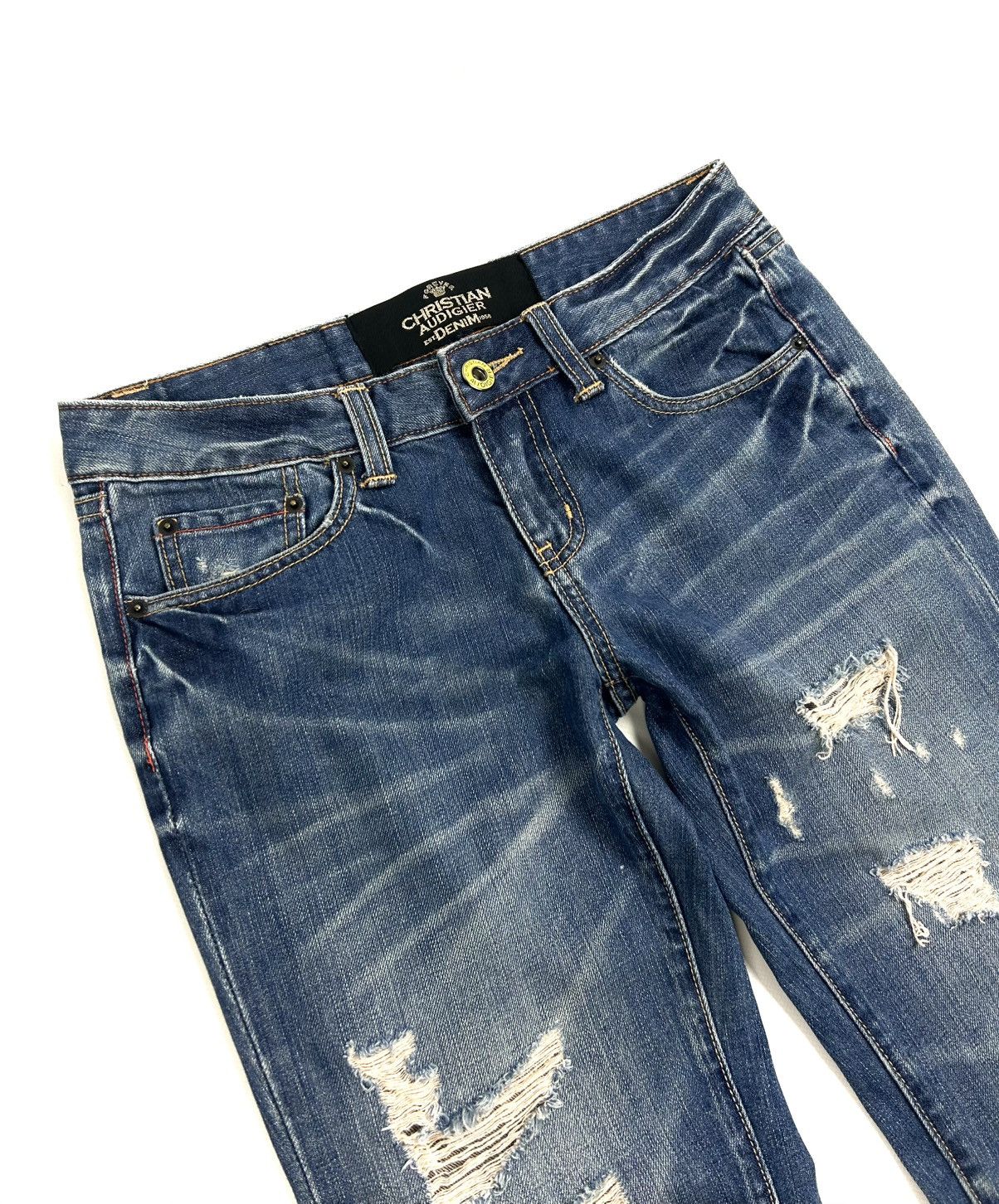 Christian Audigier Christian Audigier Limited Edition Faded Jeans Women’s Y2K Size 30" / US 8 / IT 44 - 9 Thumbnail