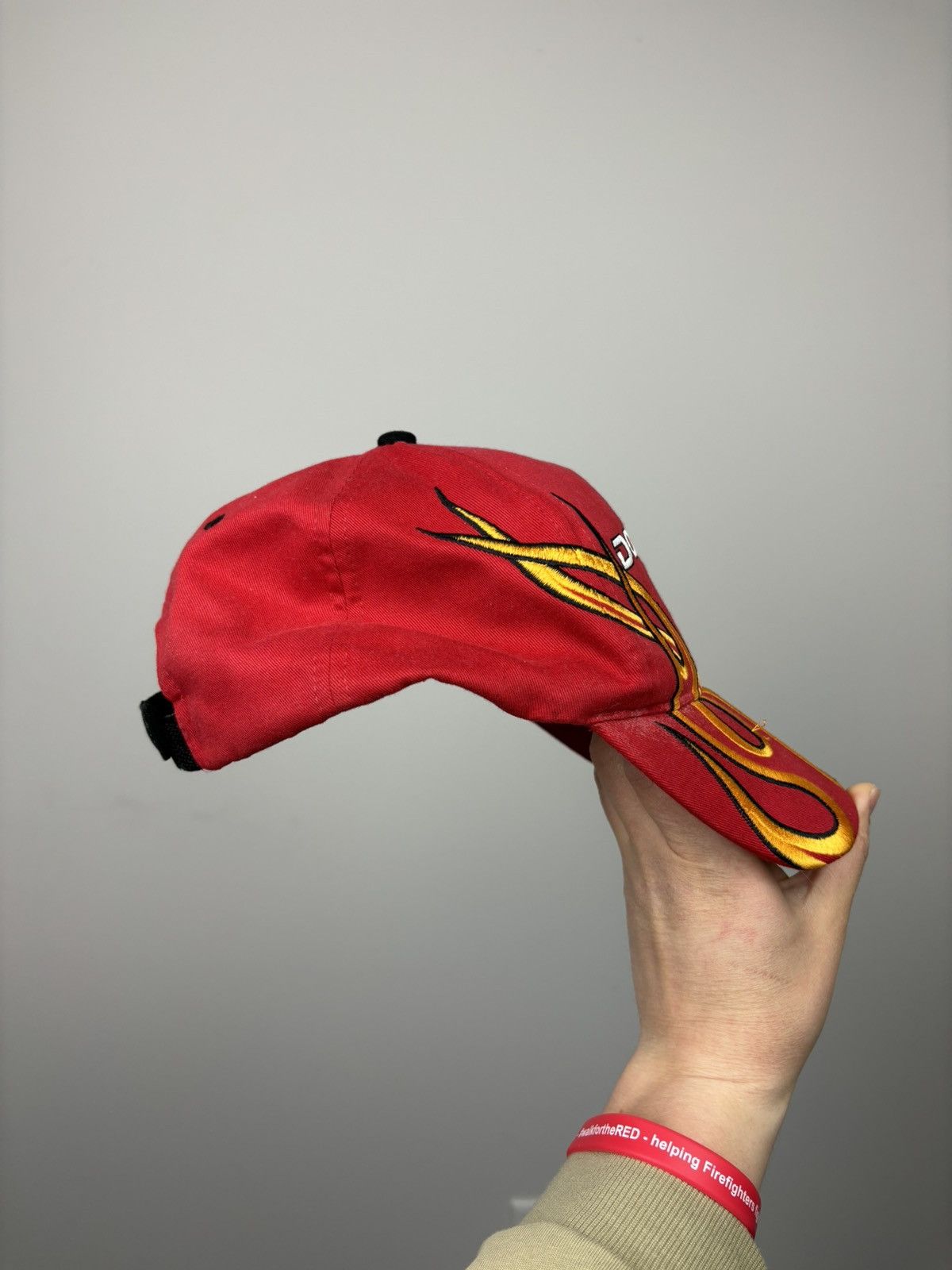 Vintage Vintage Dodge Hat Cap Red Flames RAMTruck Streetwear Racing Size ONE SIZE - 4 Thumbnail