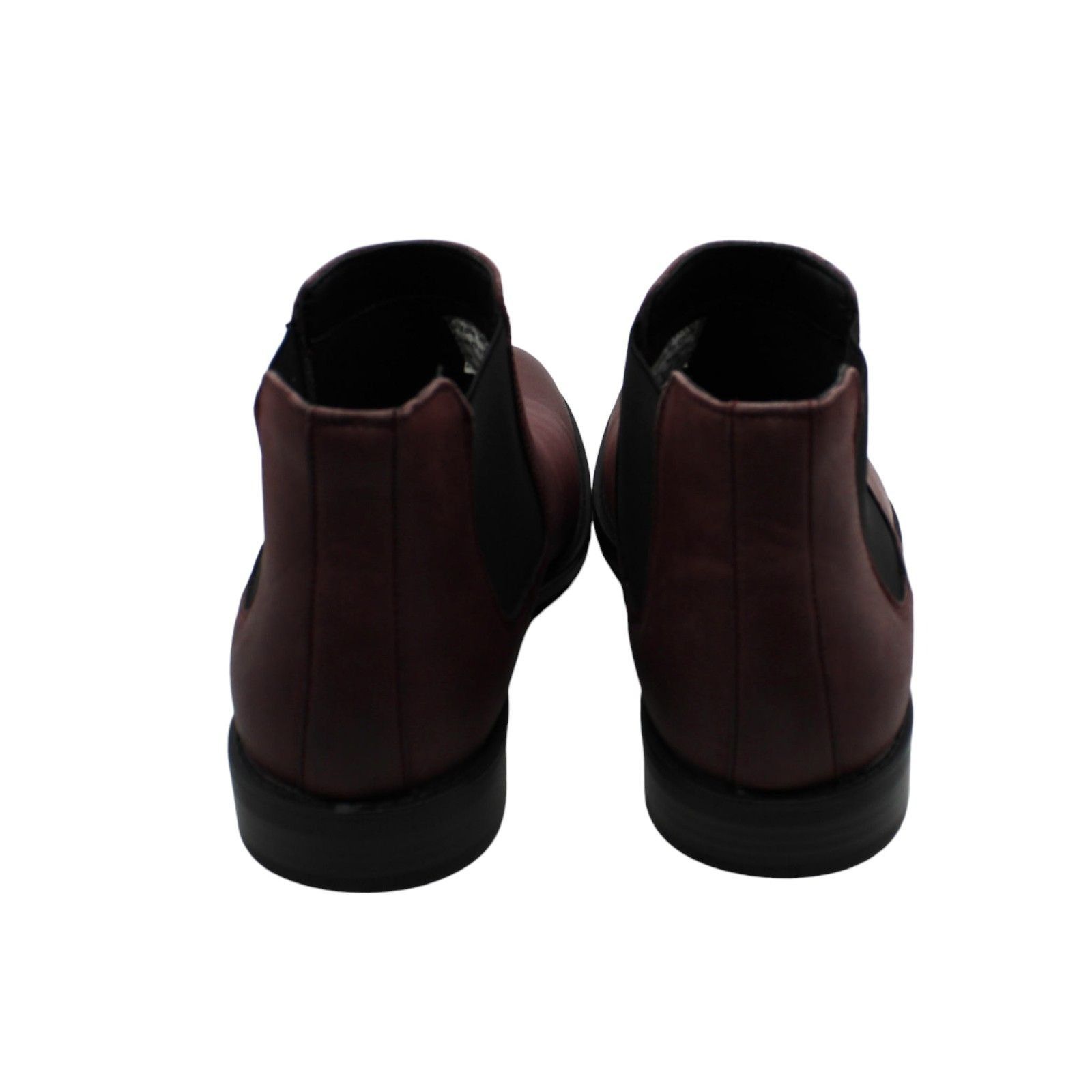 Madden Mens Burgundy Cushioned Goring Maxxin Round Toe Block