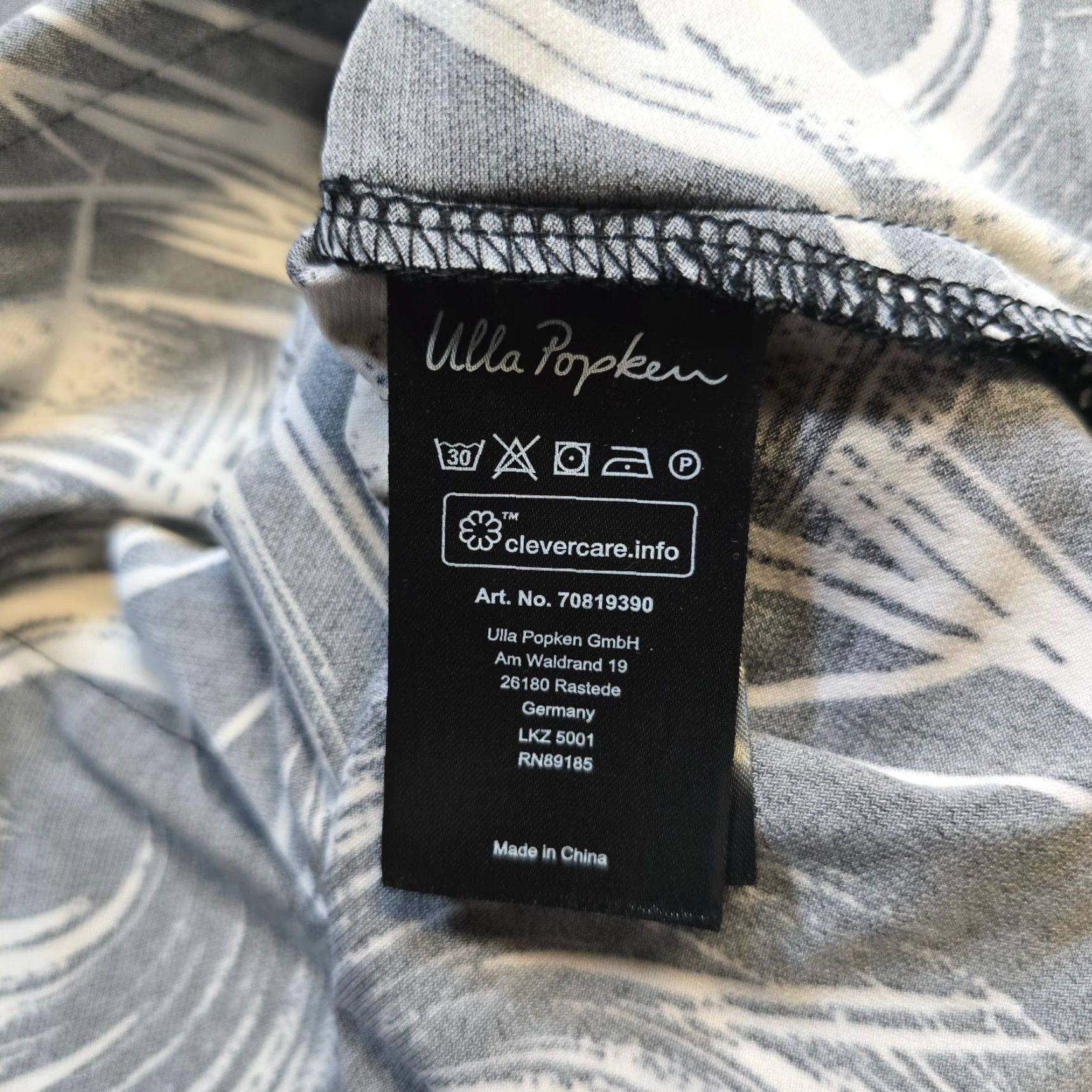 Vintage VINTAGE Ulla Popken Top Womens 32 Black Artsy Abstract 3/4 Sleeve Casual Shirt Womens Plus 32 Black Art Theme Stretch Size XXS / US 00 / IT 34 - 7 Thumbnail