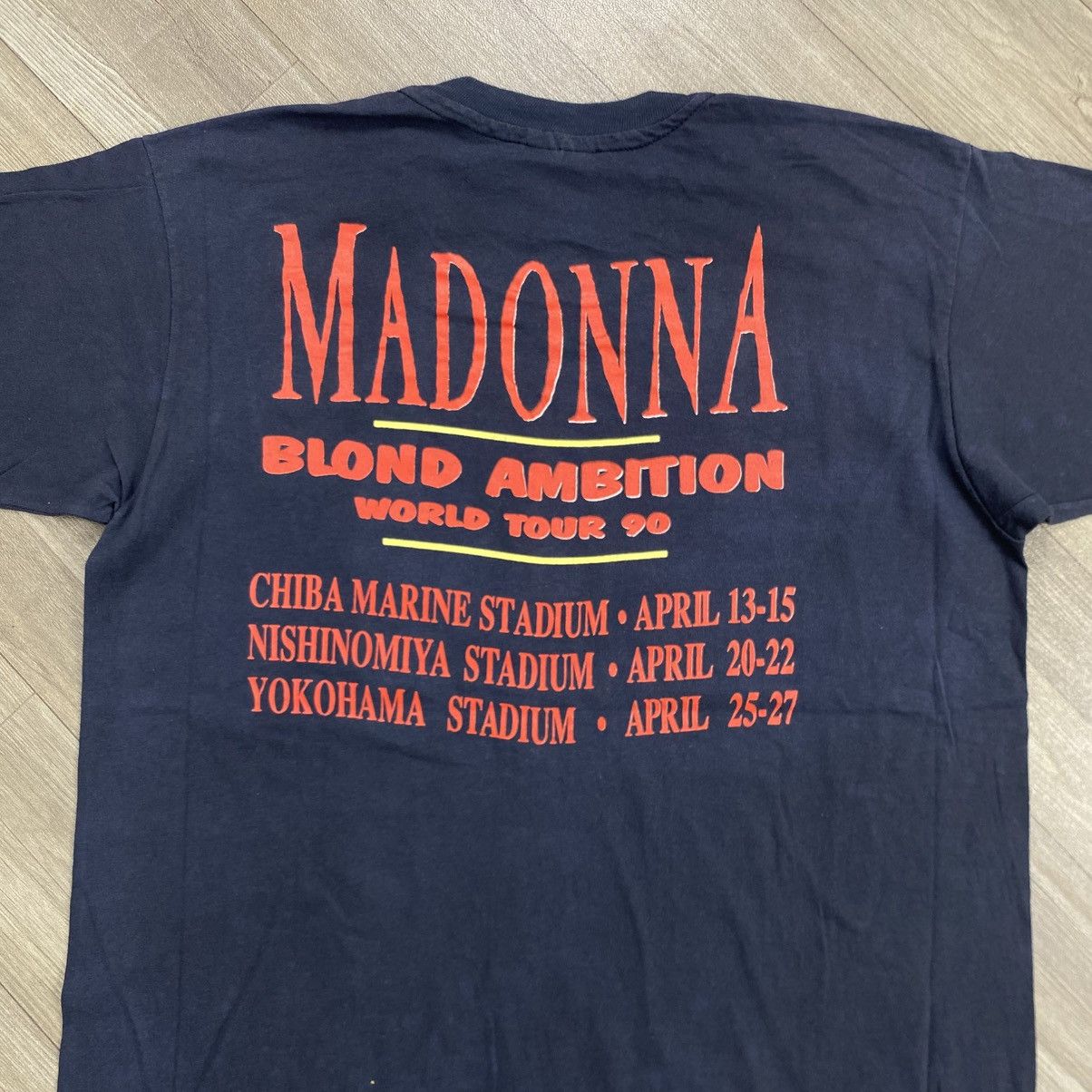 Band Tees 1990s Vintage Madonna Blond Ambition World Tour T-Shirt Size US L / EU 52-54 / 3 - 11 Thumbnail