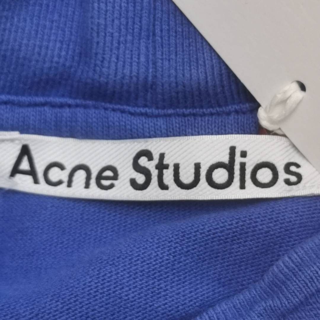 Acne Studios Acne Studios Men's Blue Logo Crewneck T-Shirt Size US S / EU 44-46 / 1 - 1 Thumbnail
