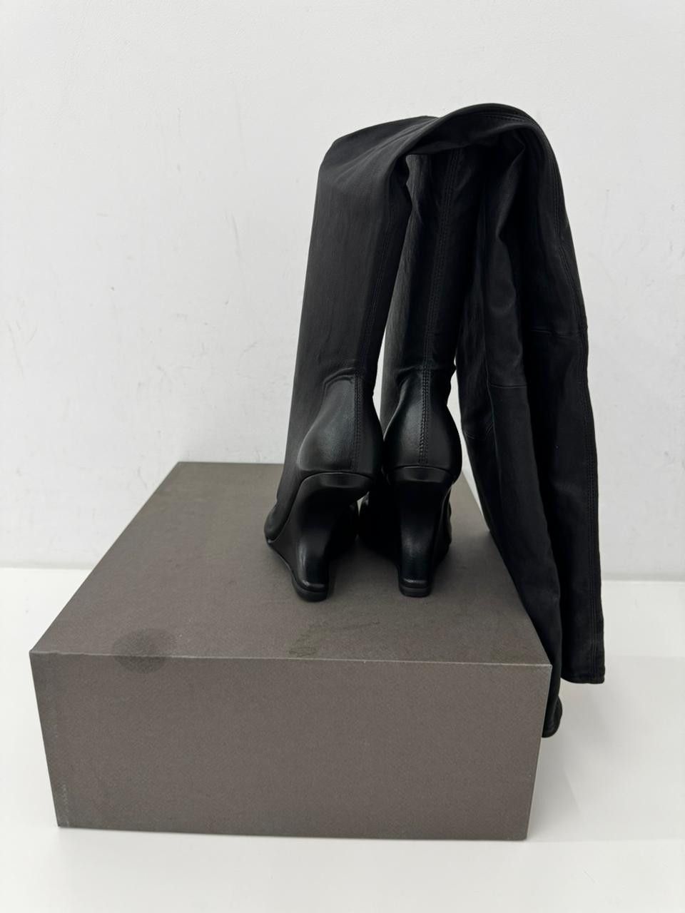 Rick Owens CANTILEVER 11 THIGH KNEE BOOT Size US 6 / IT 36 - 4 Thumbnail