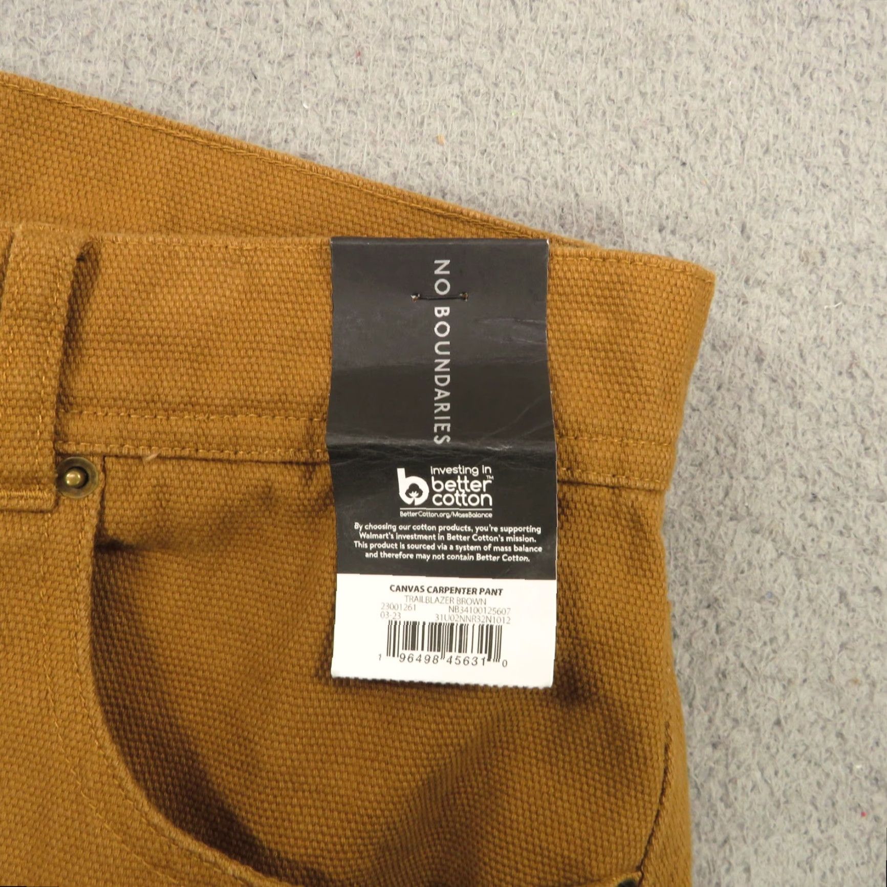 Vintage VINTAGE No Boundaries Baggy Pants Men 32 Carpenter 10 Leg Opening Wide-Leg Canvas Brown 90s Grunge Casual Workwear Mens Size US 32 / EU 48 - 6 Thumbnail