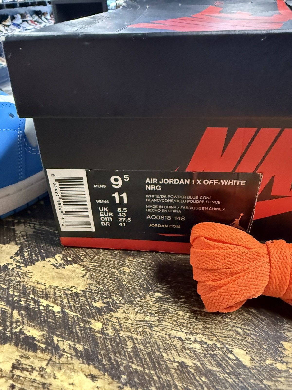 Jordan Brand × Off-White Air Jordan 1 x Off-White UNC Size 9.5 New Size US 9.5 / EU 42-43 - 5 Thumbnail