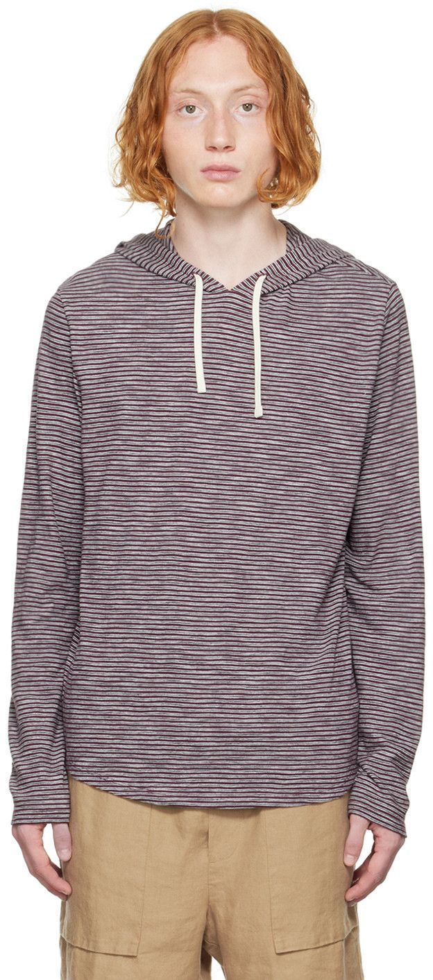 Vince Mens Vince Striped Slub Popover Hoodie Size US S / EU 44-46 / 1 - 1 Thumbnail
