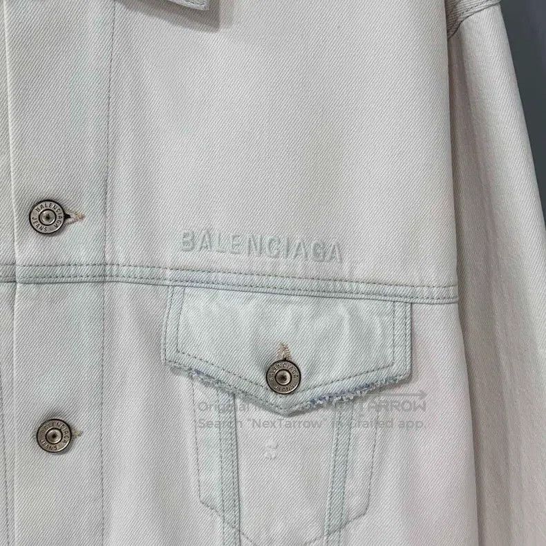 Balenciaga Balenciaga Water-washed distressed embroidery logo denim j Size US XS / EU 42 / 0 - 4 Thumbnail