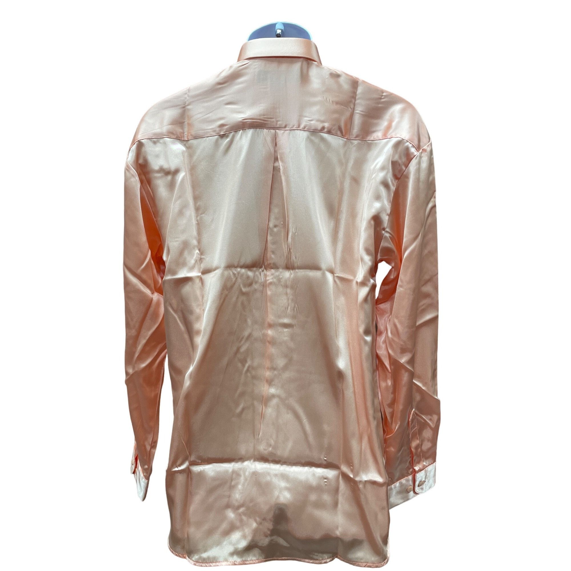 Other InCiti le collezioni Men Peach Satin Look Dress Shirt M SKU Size US M / EU 48-50 / 2 - 2 Thumbnail